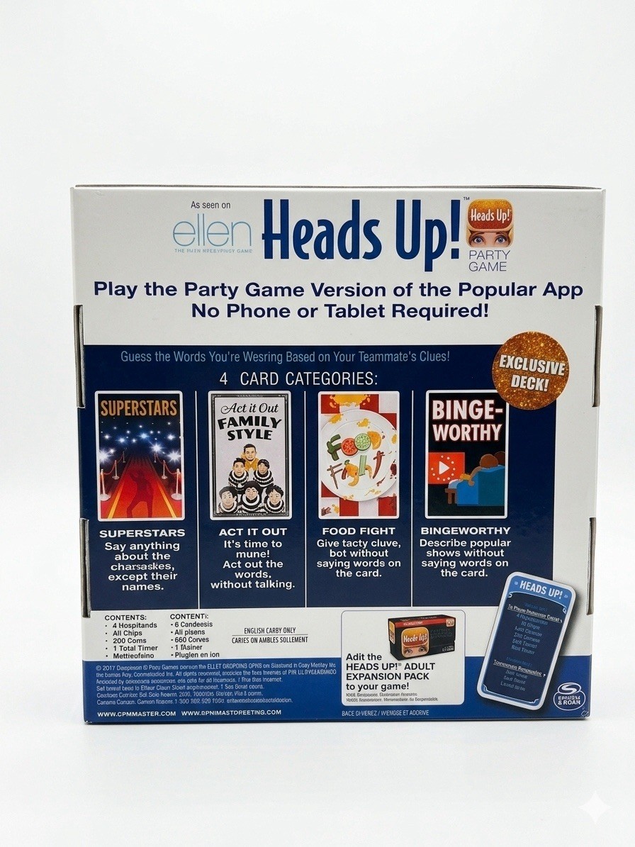 Heads Up Party Game + Family Charades Bundle | Fun Family Game Night Set