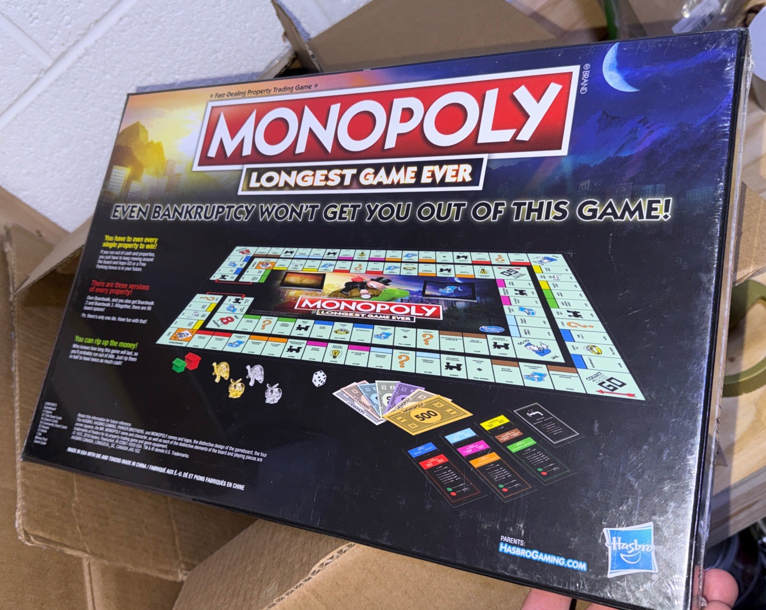 Monopoly Longest Game Ever Edition Hasbro NEW SEALED Retired