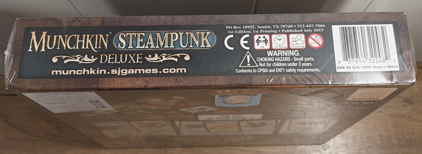 Munchkin Steampunk Deluxe Board Game – Steve Jackson Games Brand New Sealed
