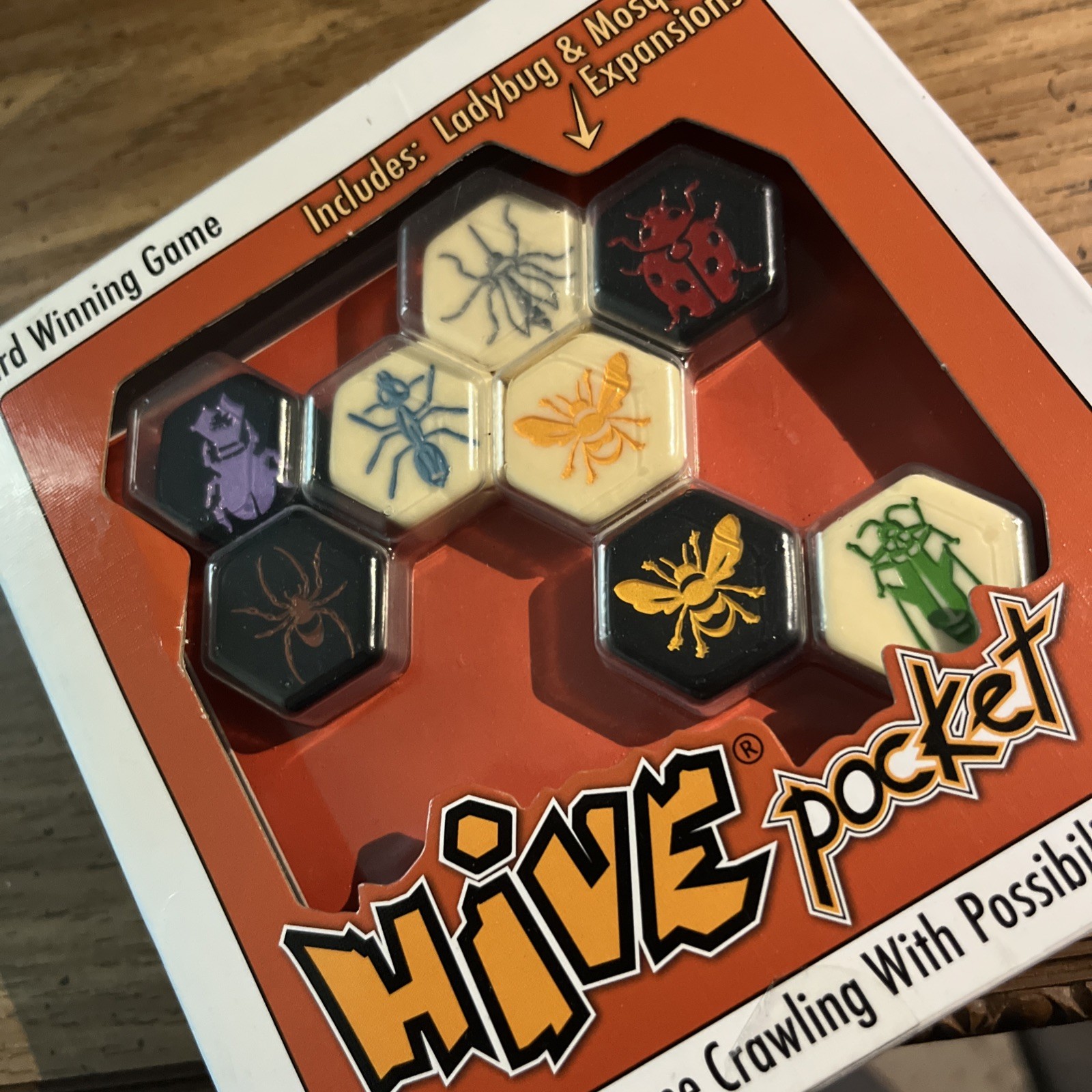 Hive Pocket Tile Board Game Travel Size Ladybug & Mosquito Expansion TCI013 NEW