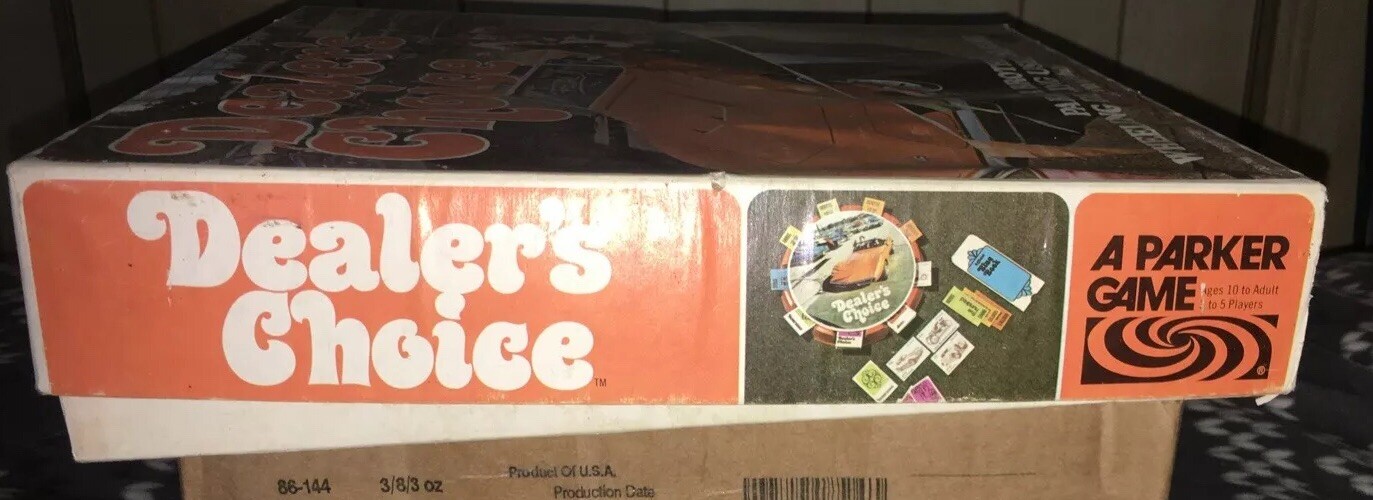 1972 Vintage Dealer’s Choice Game Parker Brothers Used Car Game No Instructions