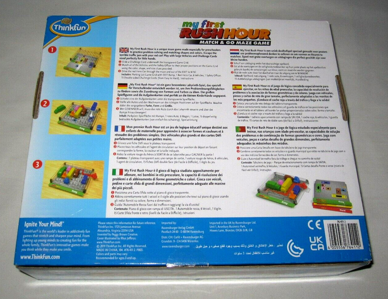 ThinkFun My First Rush Hour STEM Toy Traffic Parking Match & Go Maze Game – NEW