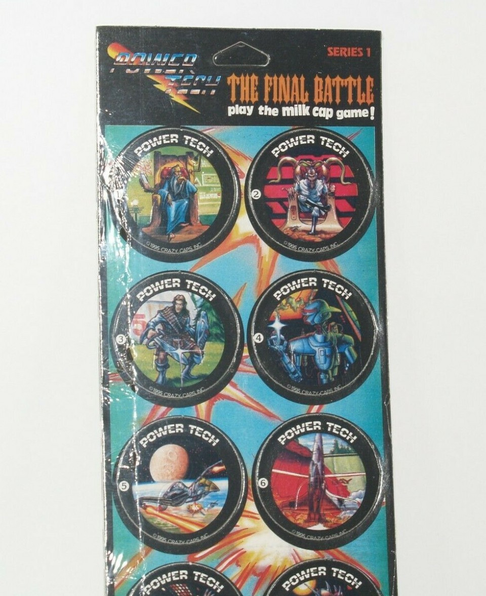 Vintage Pogs – Milk Caps – Tazos – 1995 Crazy Caps Lot – New