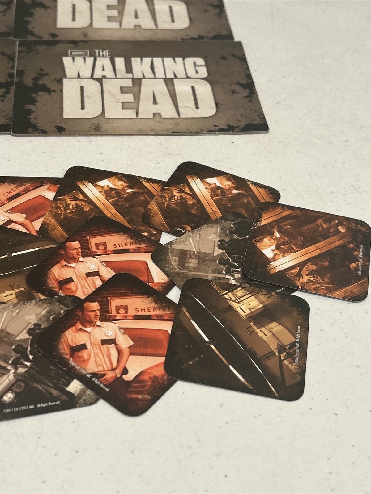 2011 The Walking Dead Board Game Replacement Lot Character Cards And Location