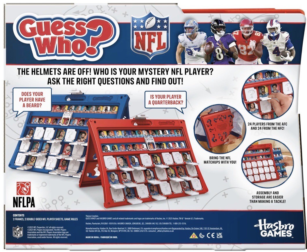 Guess Who? NFL Edition Board Game | Officially Licensed NFL Game – NIP 🇺🇸