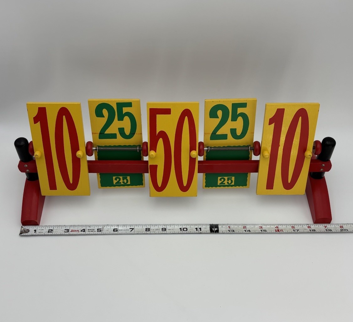 Vintage BRIO Wooden Flip Scorekeeper Table Target Game Counter Sweden MCM Nice!