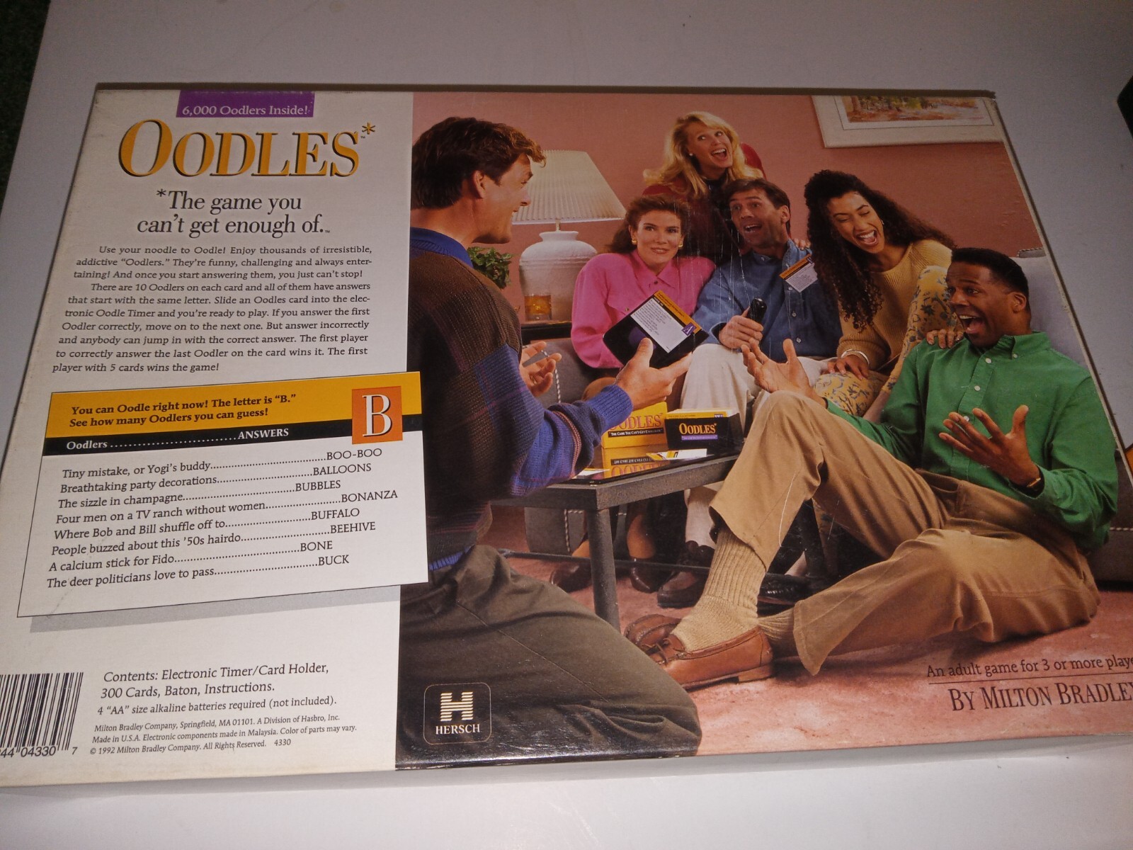 Milton Bradley Oodles Board Game Hersch Problem Solving 1992 100% Complete