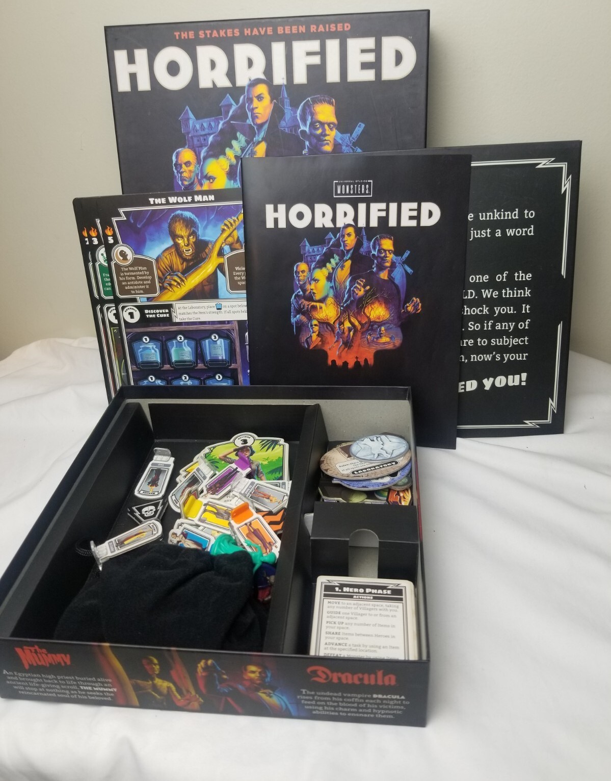 Universal Studios Monsters Horrified Board Game By Ravensburger 2019 Complete