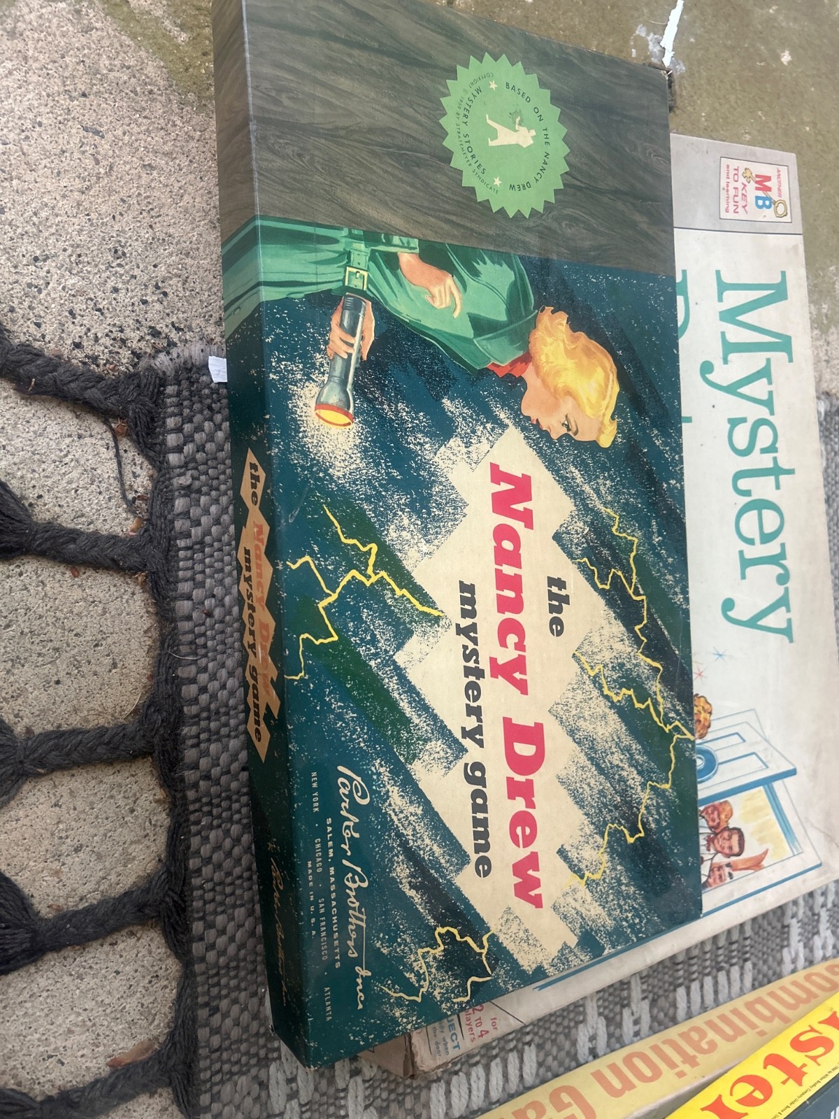 Vintage 1957 The Nancy Drew Mystery Game Parker Brothers COMPLETE Board Game