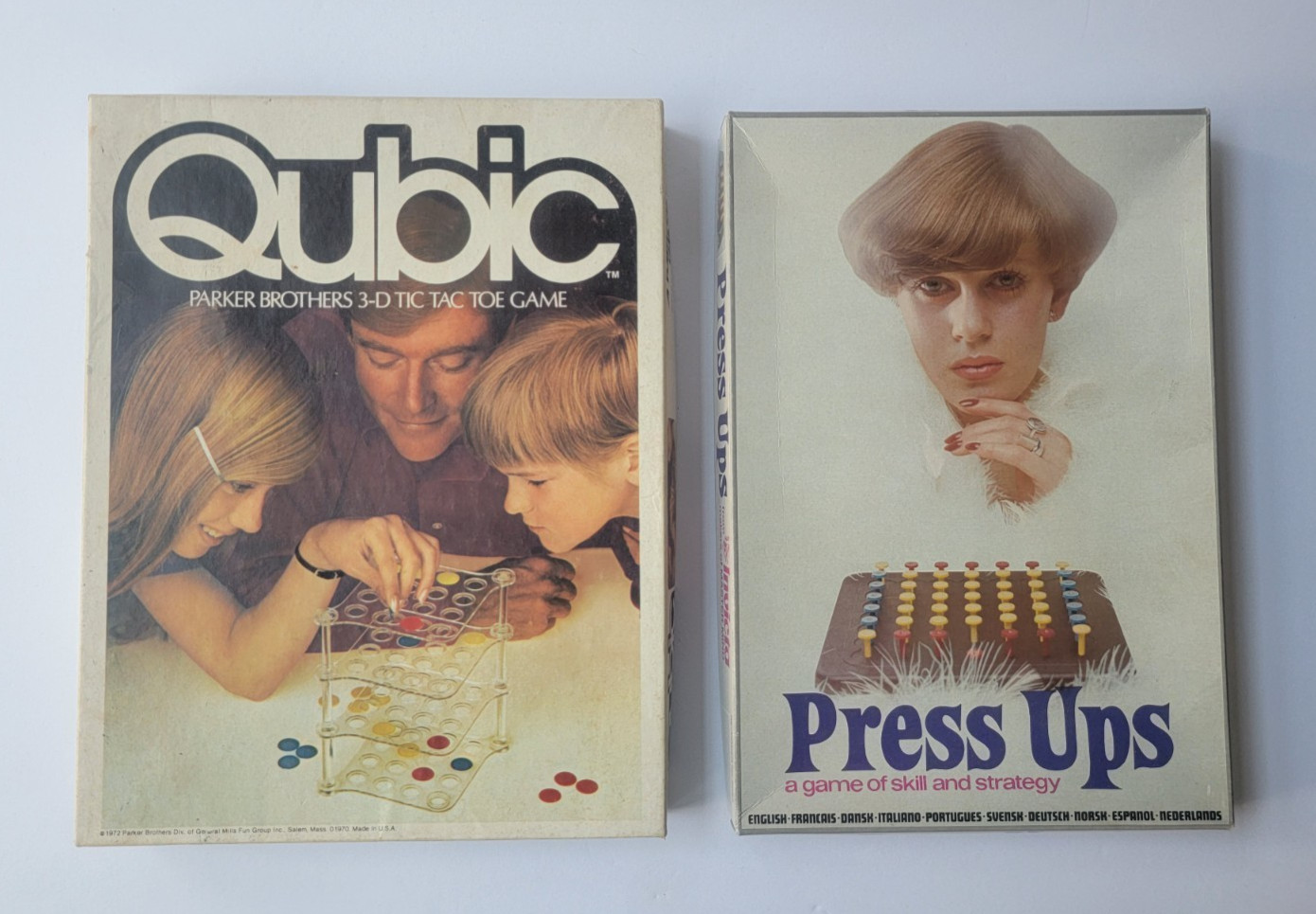 Lot of Vintage Board Games – Qubic, Catch 21, Hi Q, Press Ups, Break Away + 1