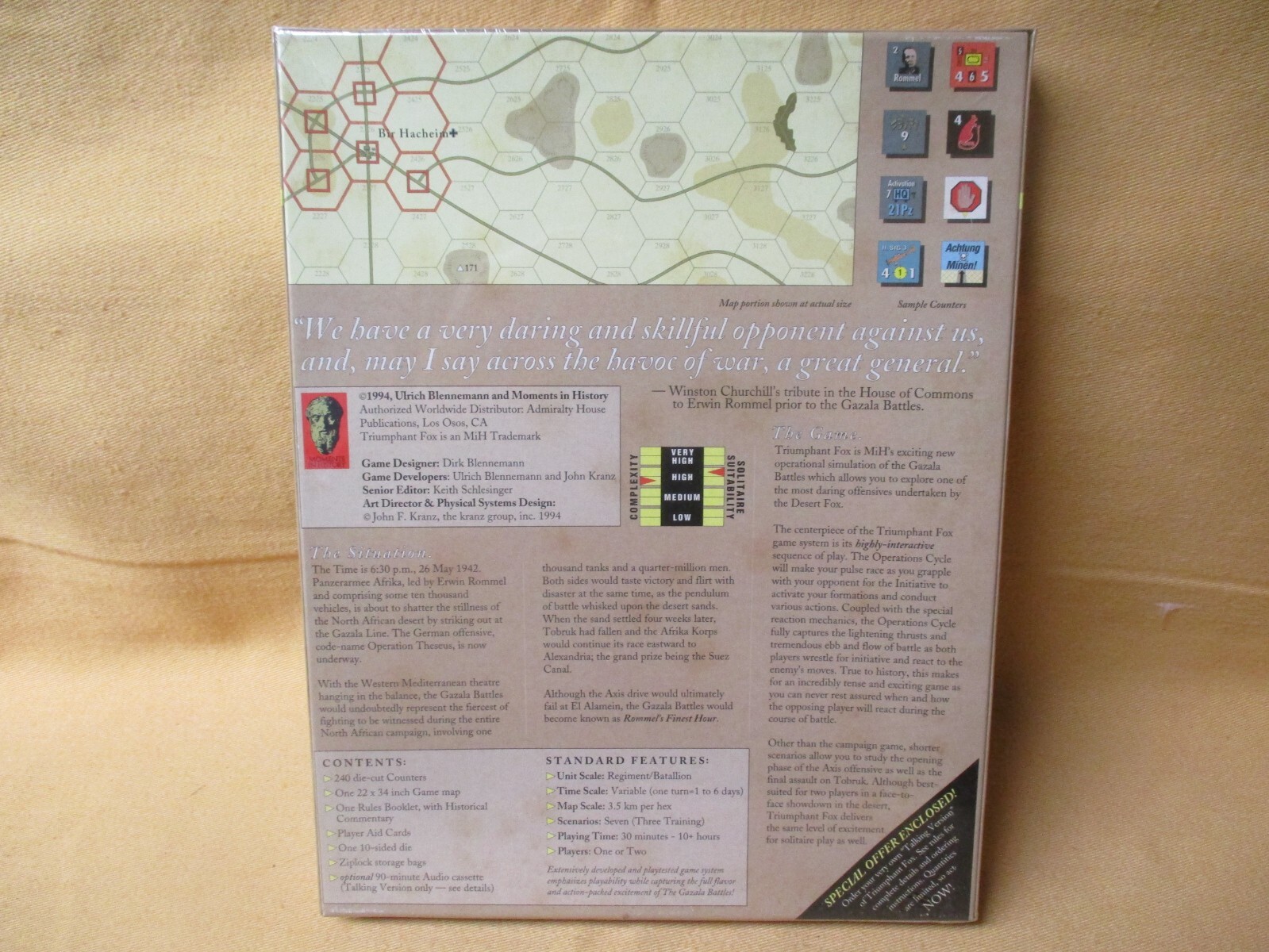 Moments in History Triumphant Fox Wargame / 1994 / New in Shrink Wrap