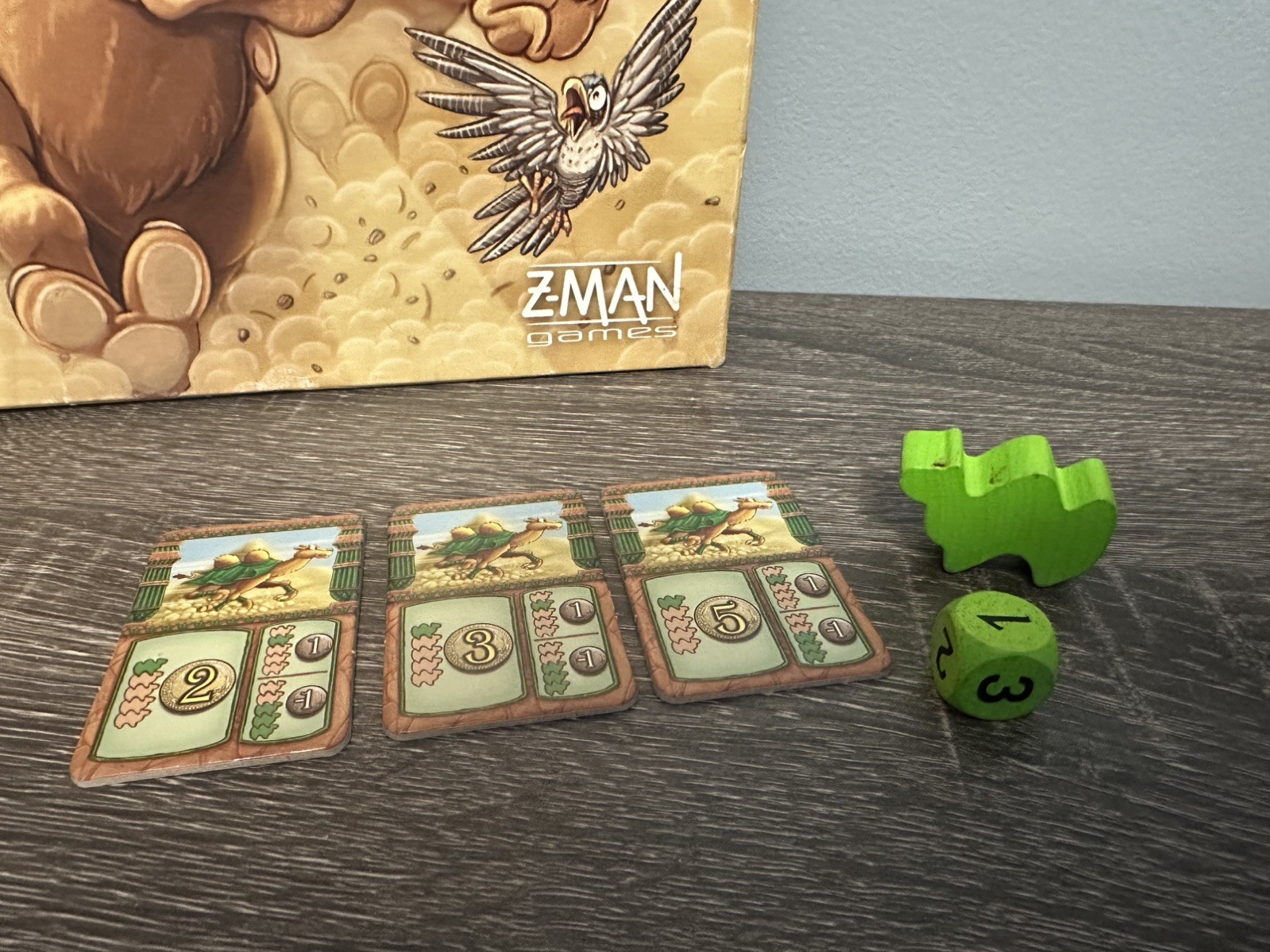 Camel Up Board Game First Edition Replacement Pieces Green Player Piece Cards