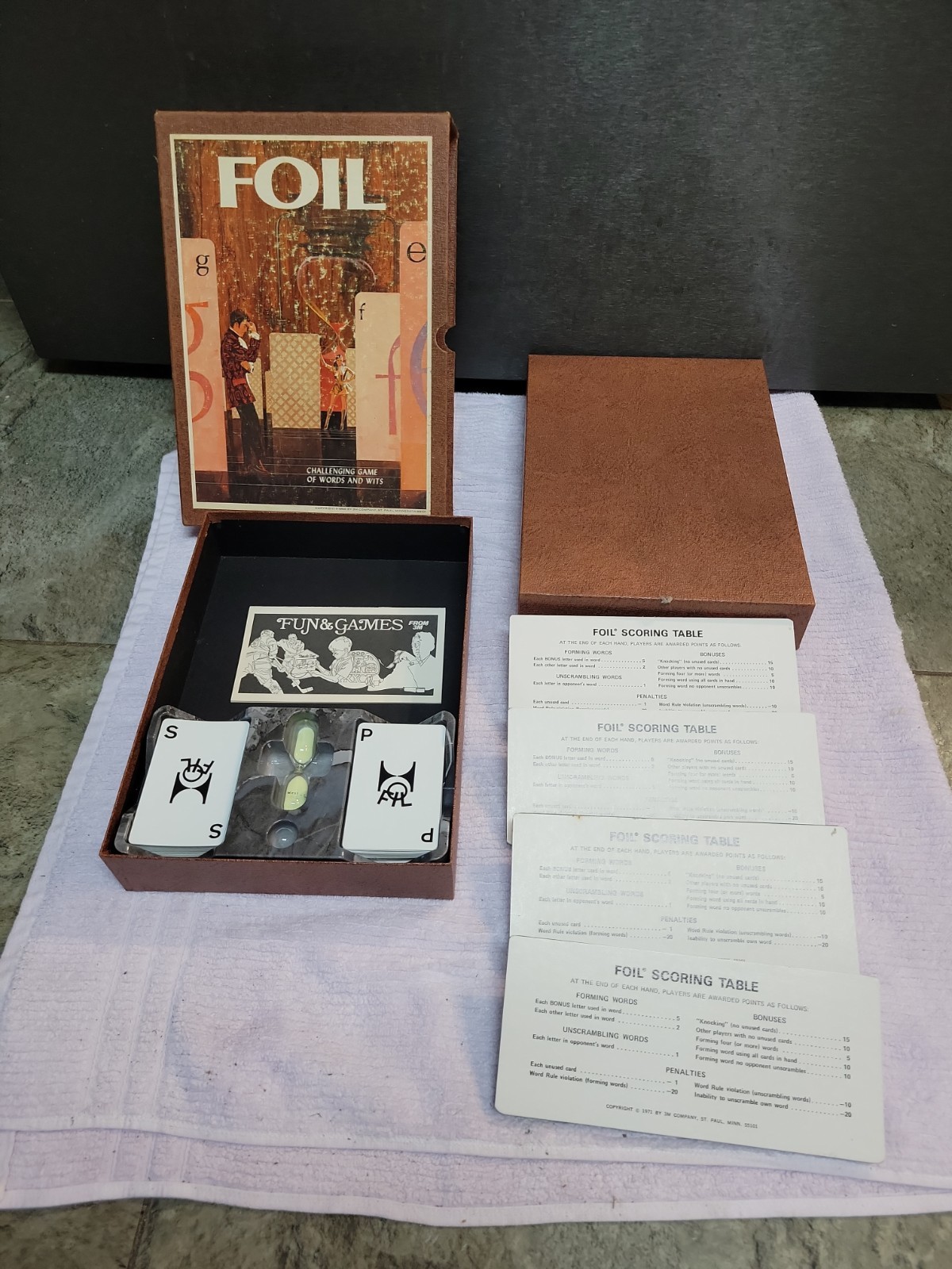 3M Foil Challenging Game Of Words & Wits 1968 3M Bookshelf Game Complete