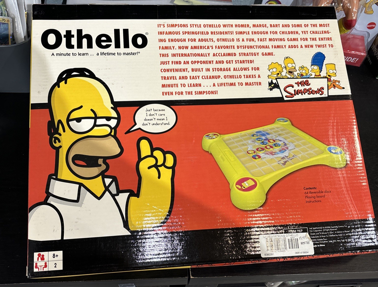 The Simpsons Othello Strategy Board Game Sababa Toys 2006 NEW FACTORY SEALED
