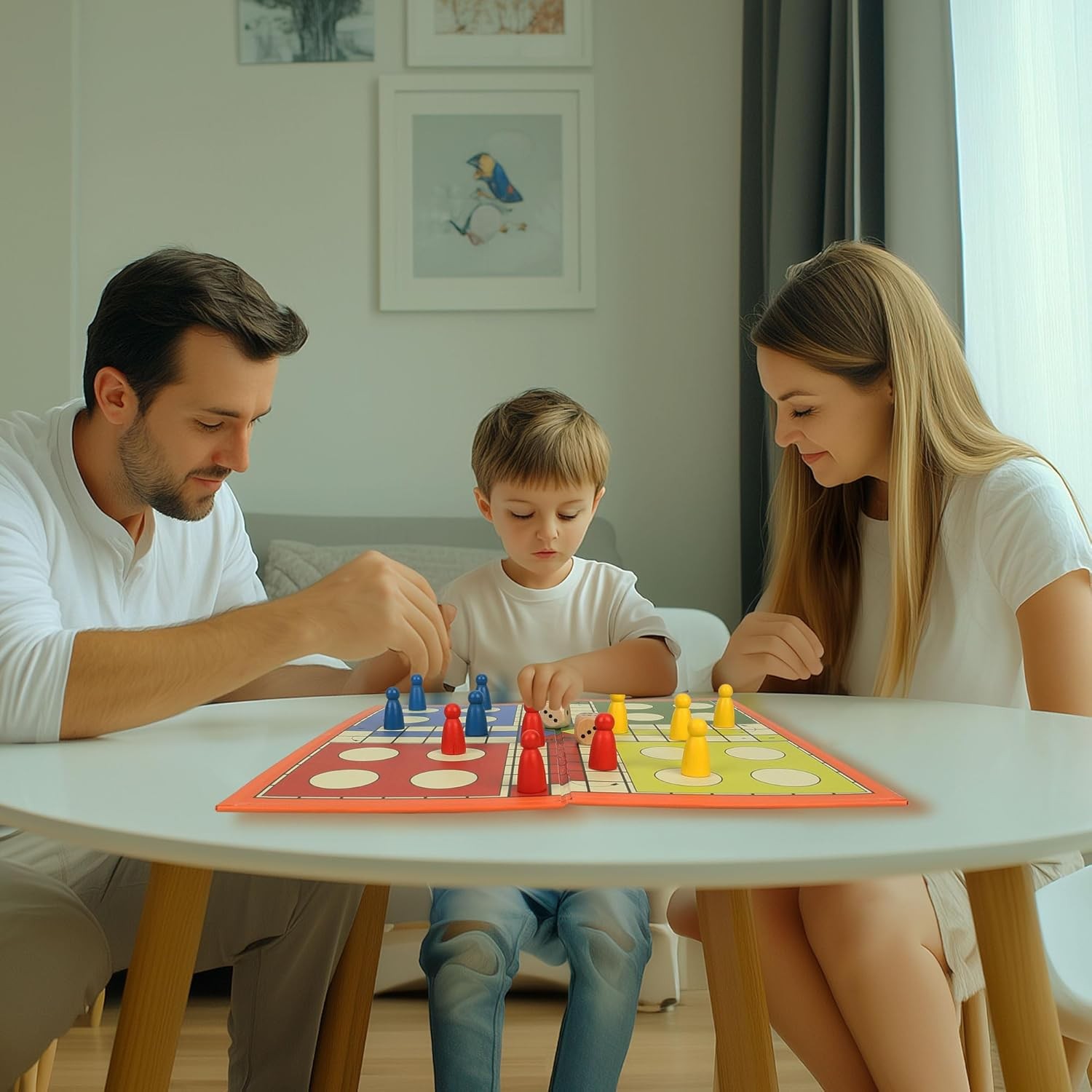 Foldable Ludo Board Game Set | Portable Travel-Friendly Family Board Game | Incl