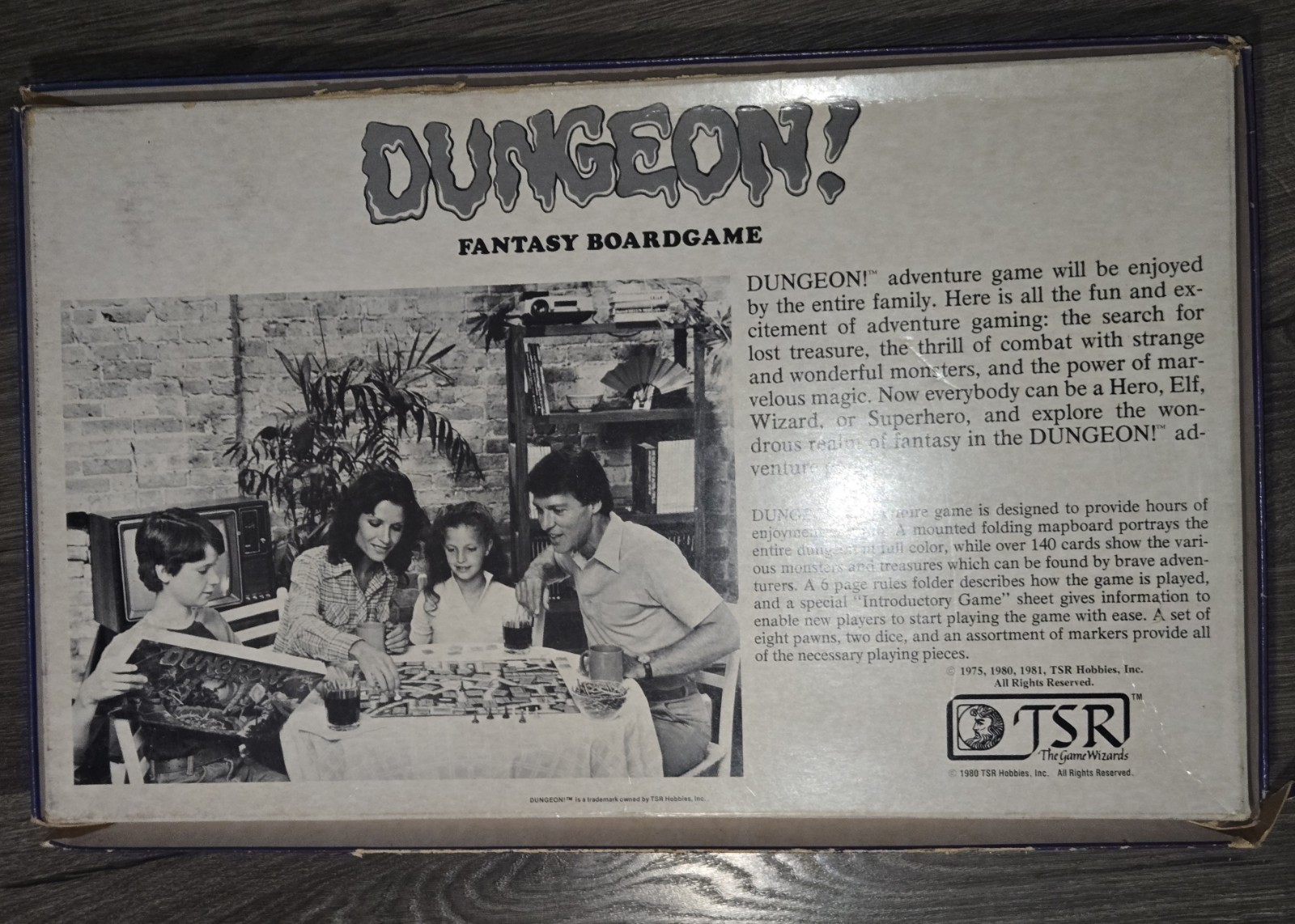TSR Dungeon! Board Game 1981 VINTAGE – 99% COMPLETE W/INSERTS GREAT CONDITION!