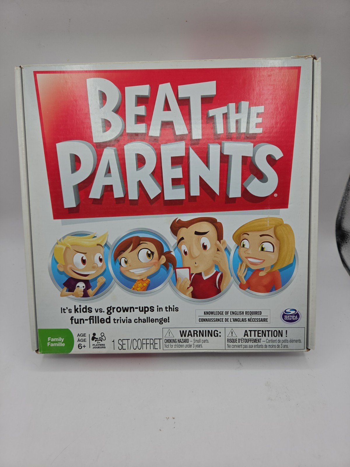 BEAT THE PARENTS Family Kids Trivia Game, Kids vs Parent Board Game, COMPLETE