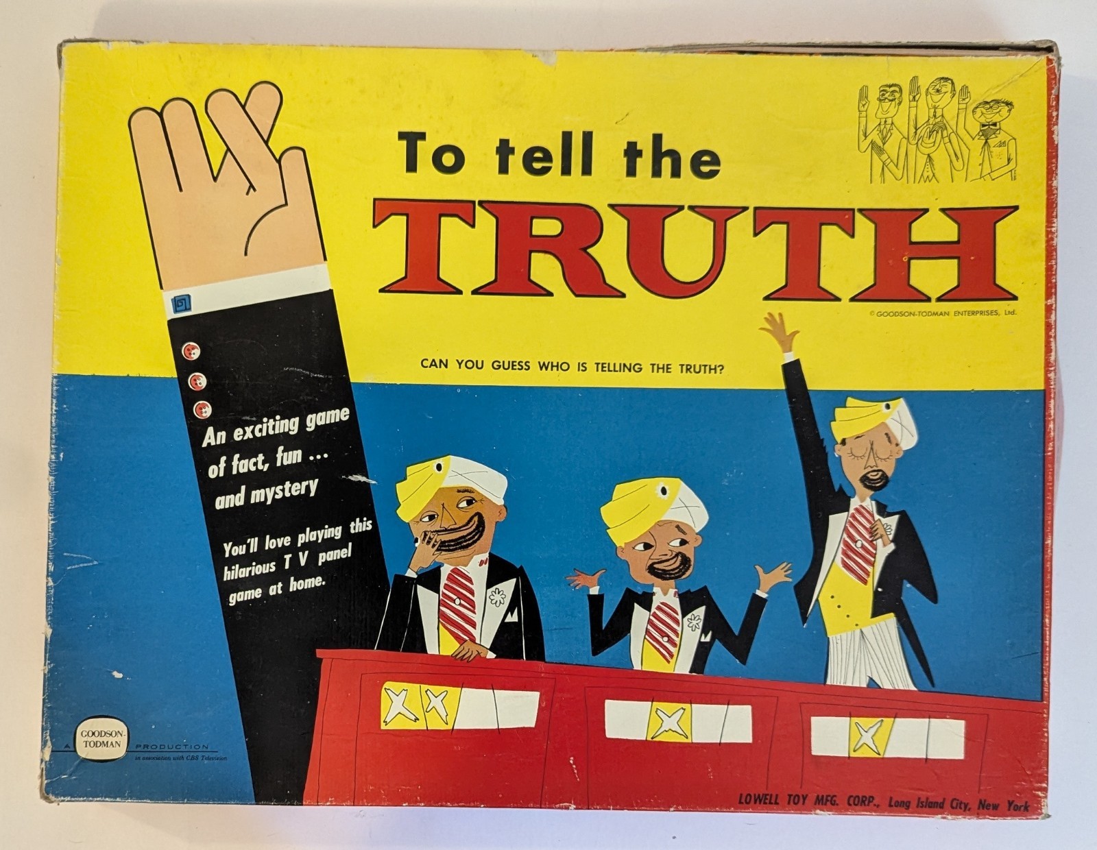 RARE vintage board game To Tell the Truth 1960’s Lowell Toy Mfg