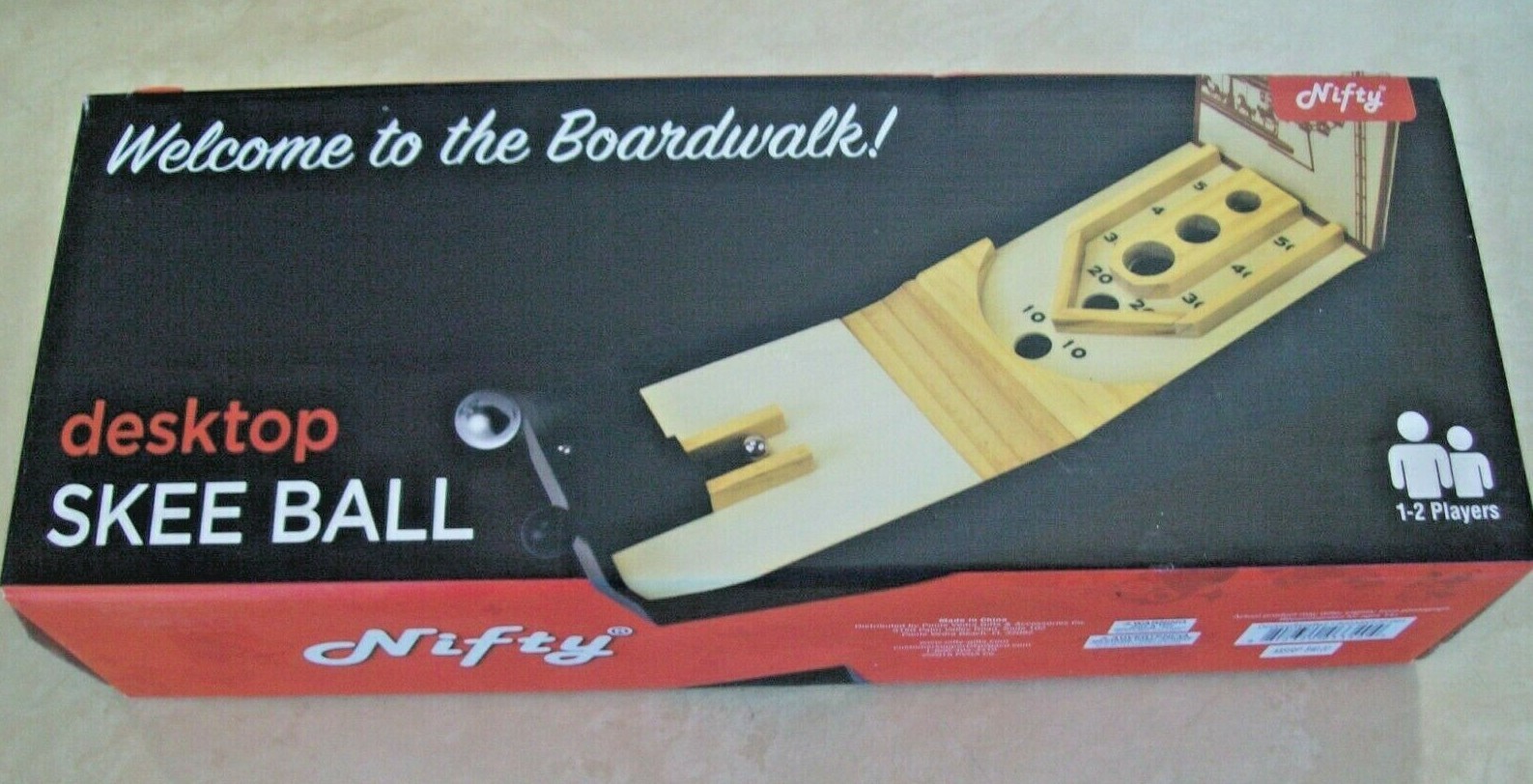 Desktop SkeeBall Nifty 1-2 Players Game Family Kids Boardwalk NEW
