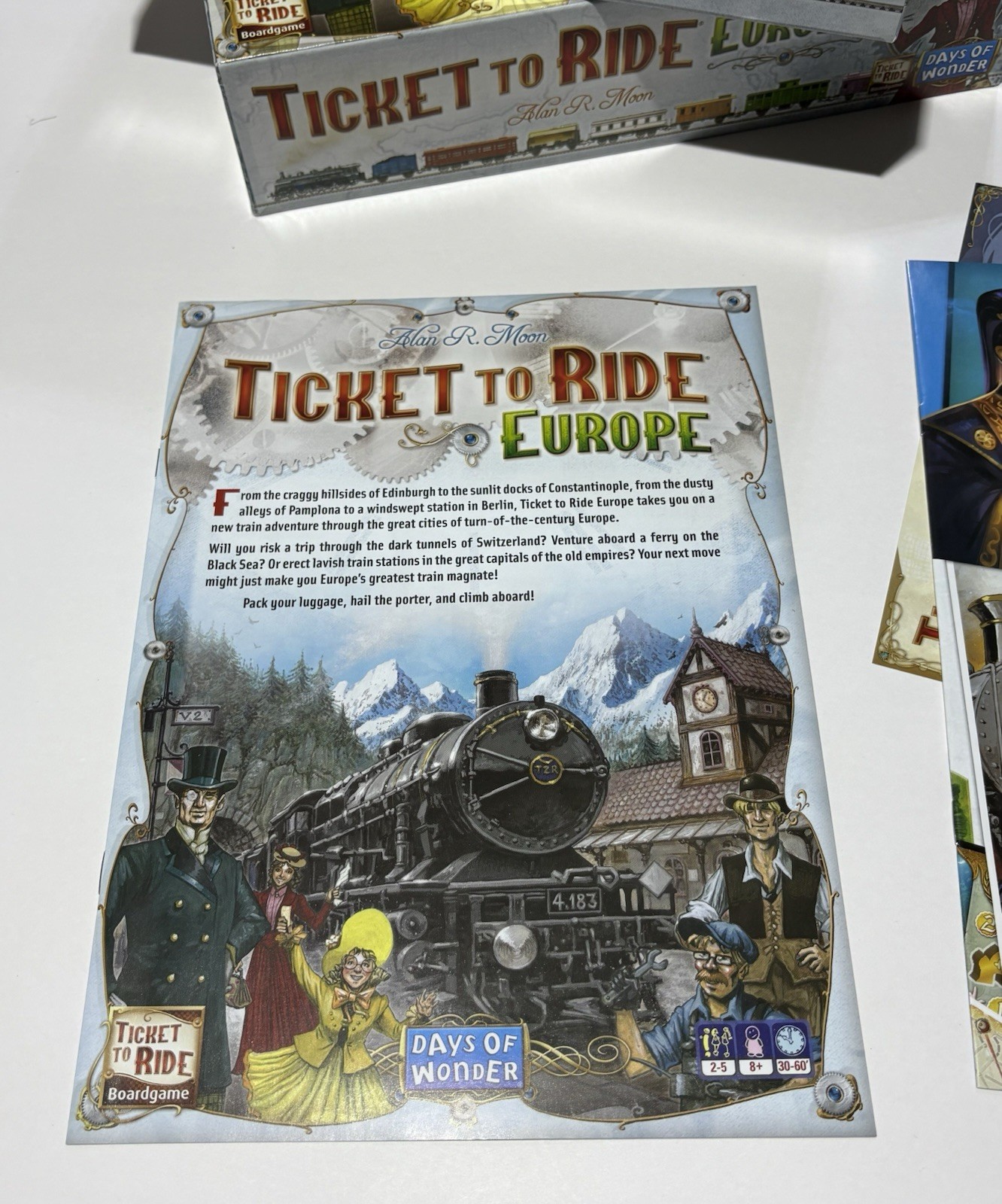 Ticket To Ride Europe Board Game EUC, Complete by Days Of Wonder