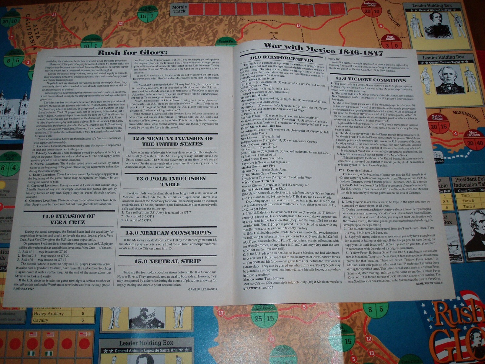 Mexican War 1846-47 Rush for Glory S&T 127 Strategy&Tactics SPI Collector Copy