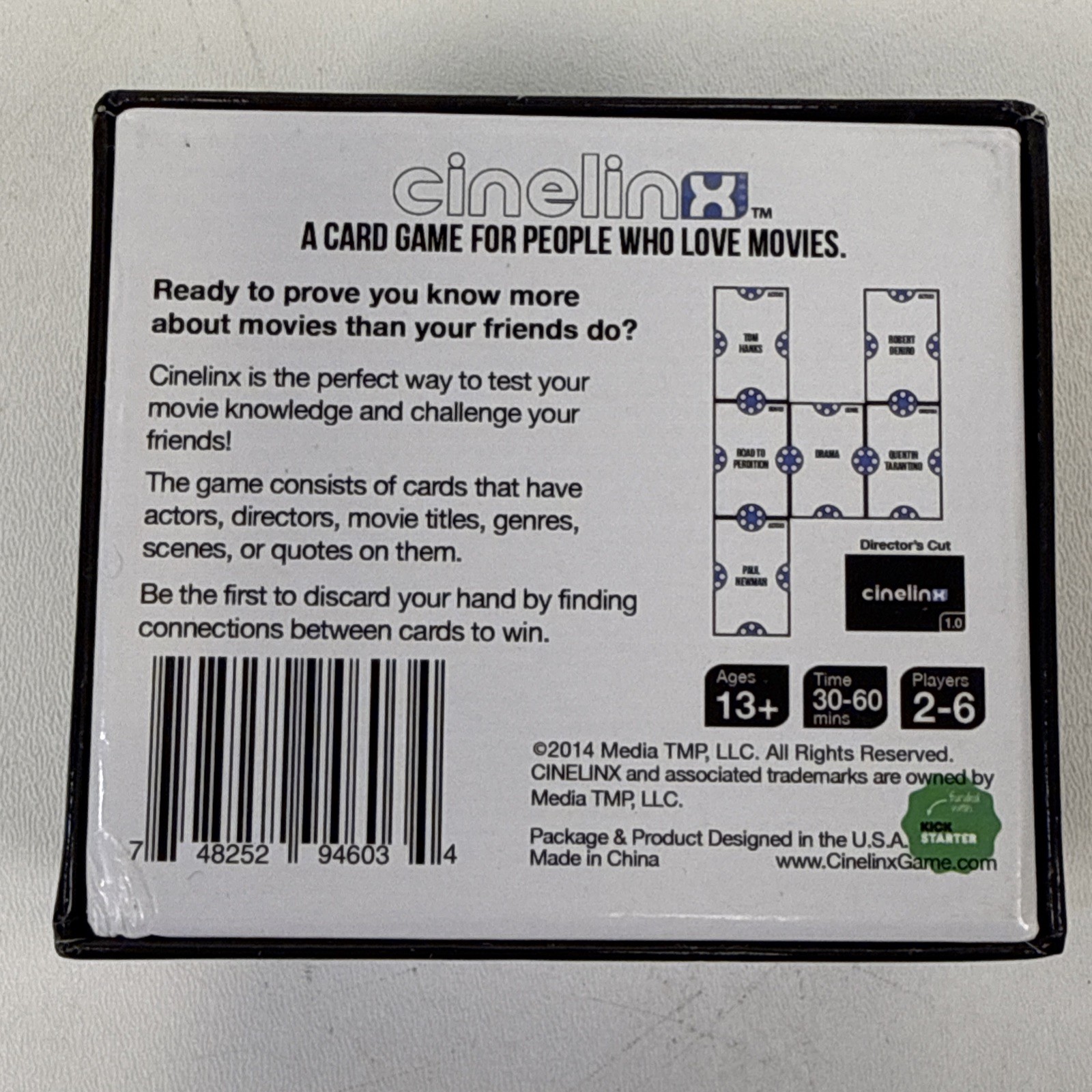 Cinelinx Card Game for People Who Love Movies Trivia 2014 Media