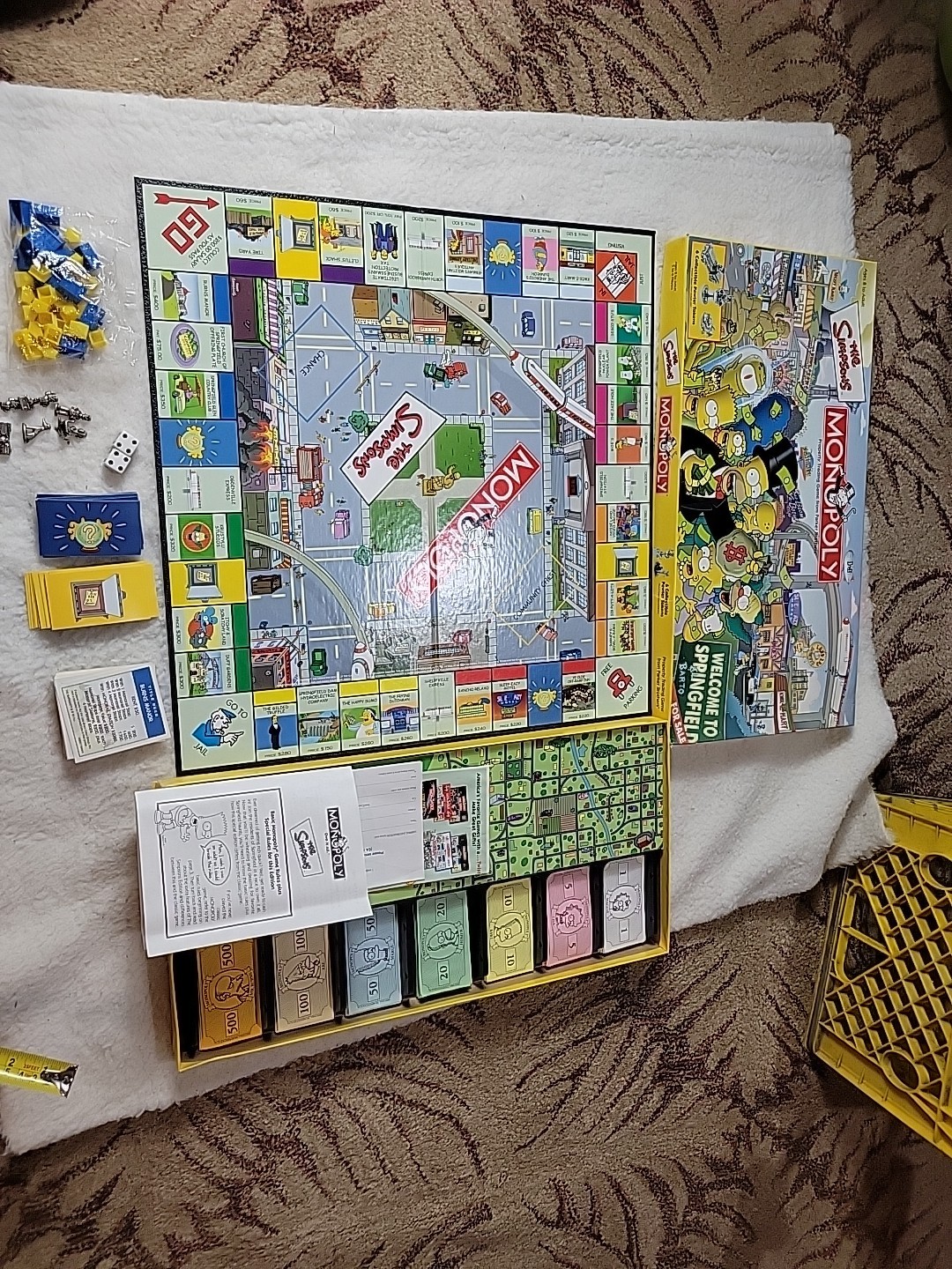 The Simpsons Monopoly Board Game Welcome To Springfield 2001 COMPLETE