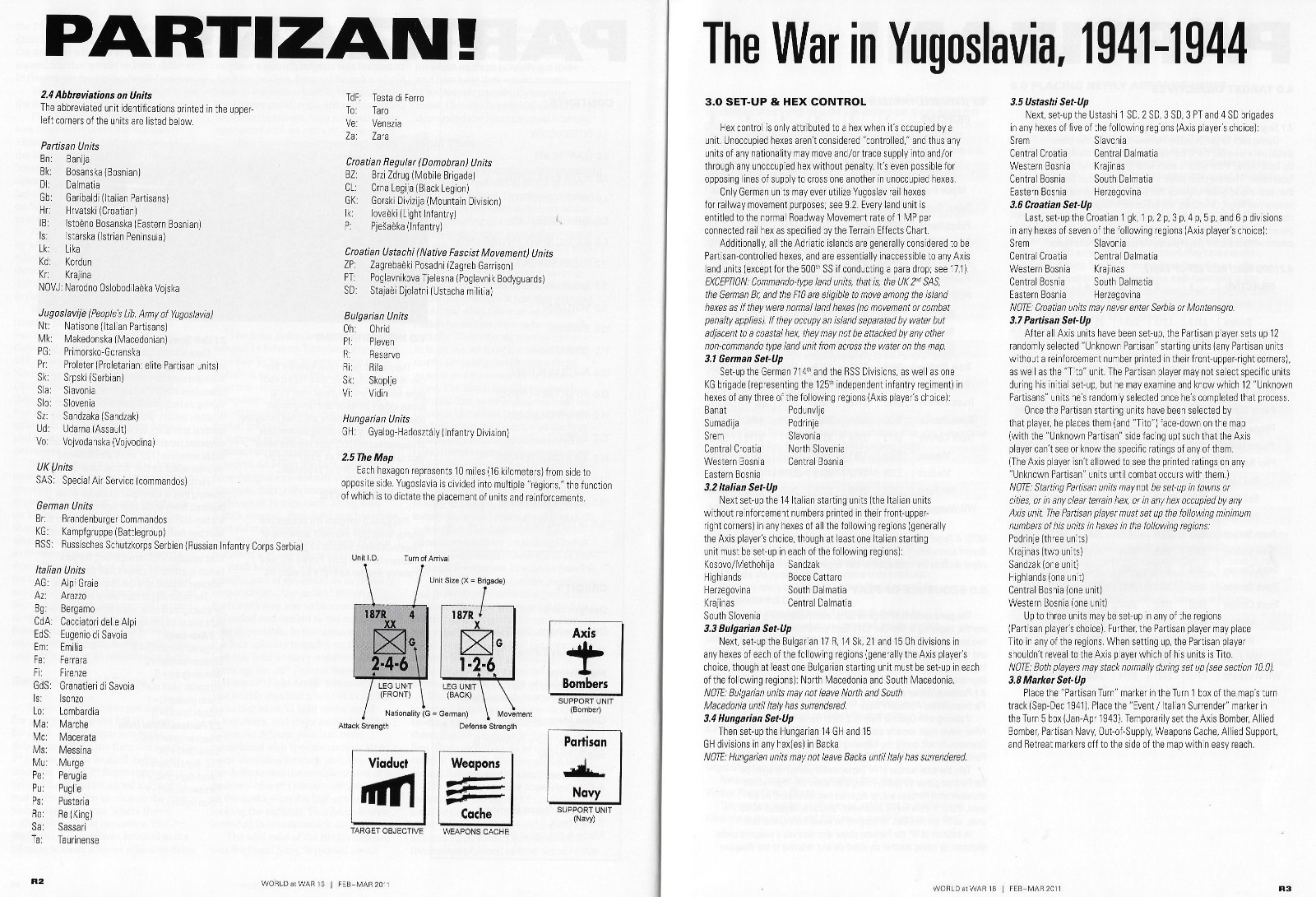 World at War #16 Partizan! The War in Yugoslavia 1942-44 unpunched