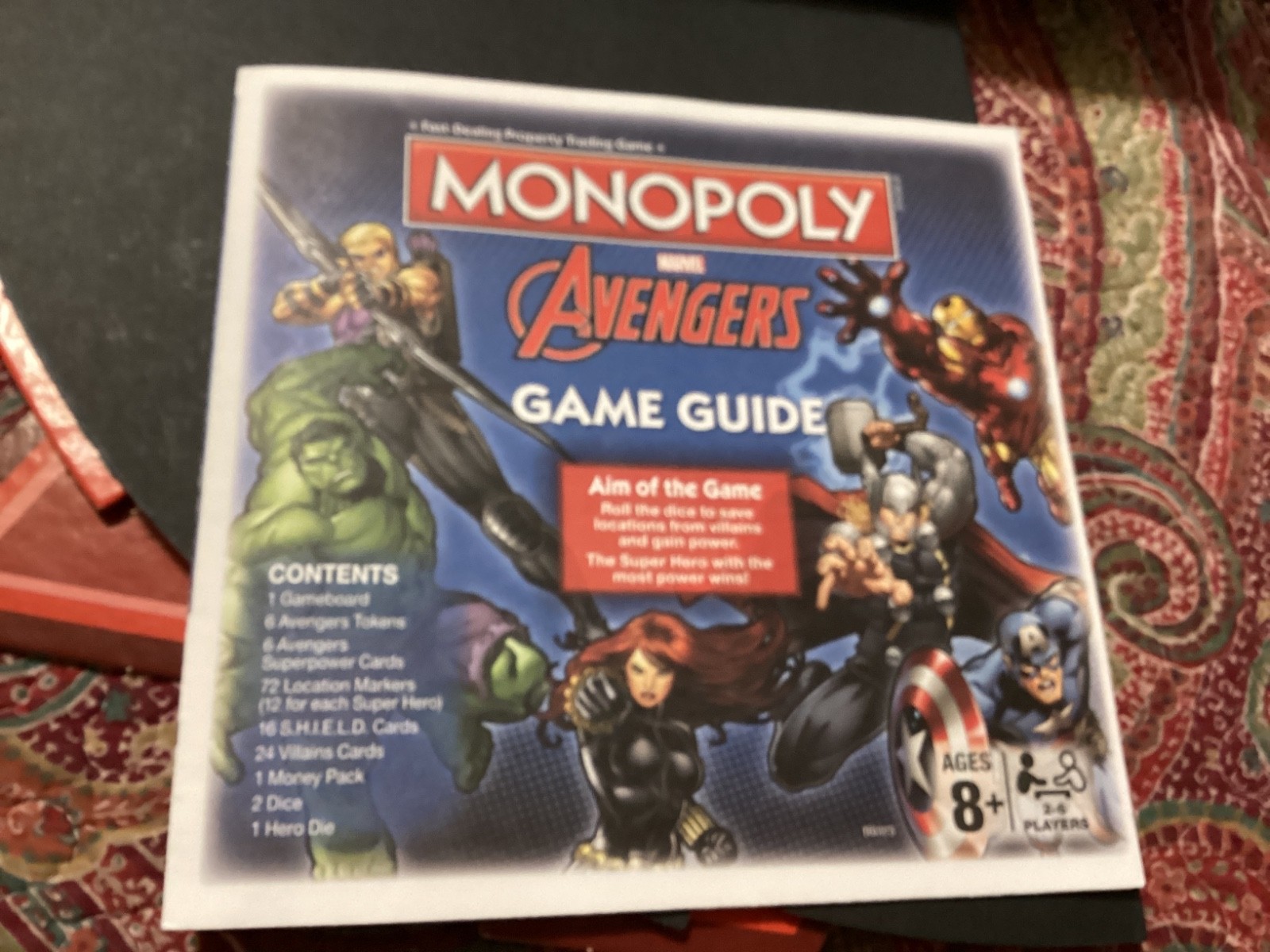 MONOPOLY MARVEL AVENGERS COMPLETE 2014 BOARD GAME! EXC. COND/ FREE POSTAGE!!!!!