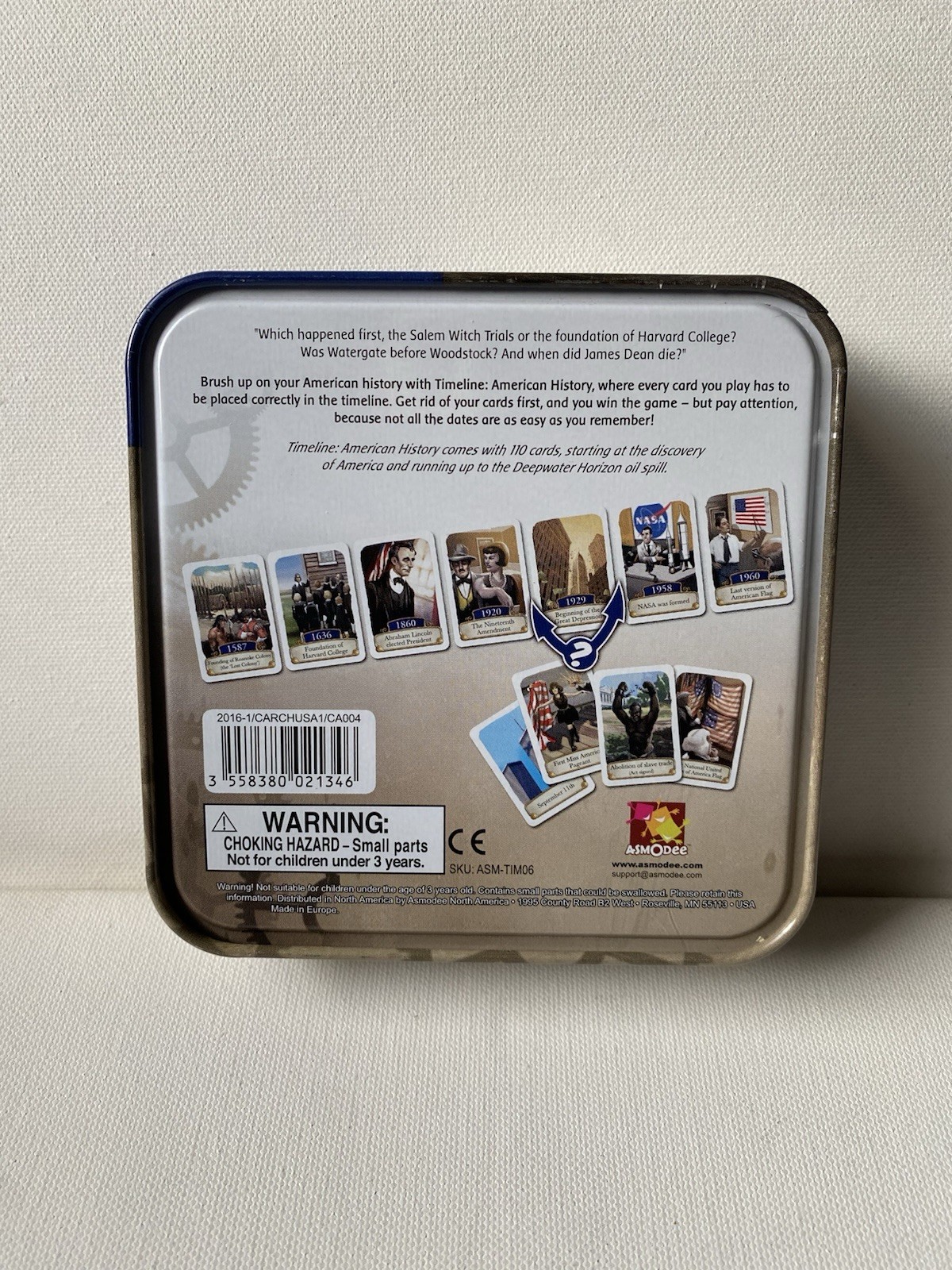 Timeline: American History – Asmodee Complete 110 Cards and Instructions