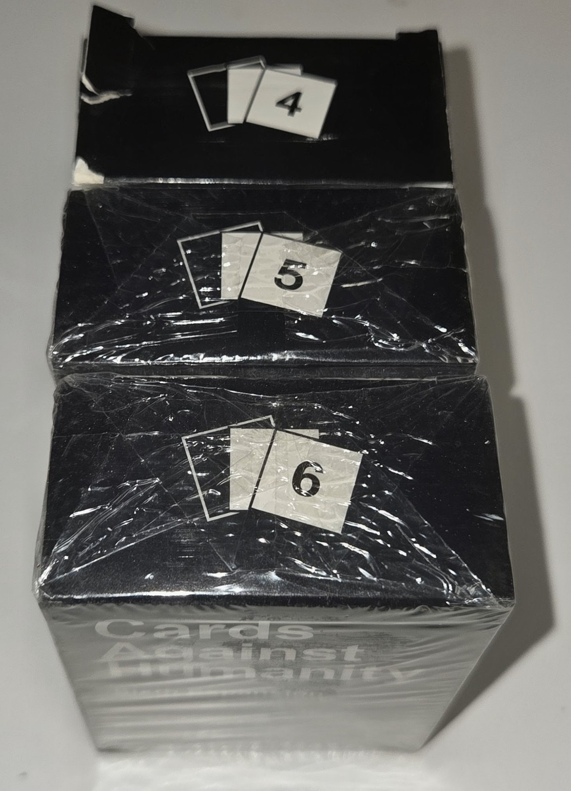 CARDS AGAINST HUMANITY Expansion Packs 4th (Open) 5th & 6th (Brand New & Sealed)