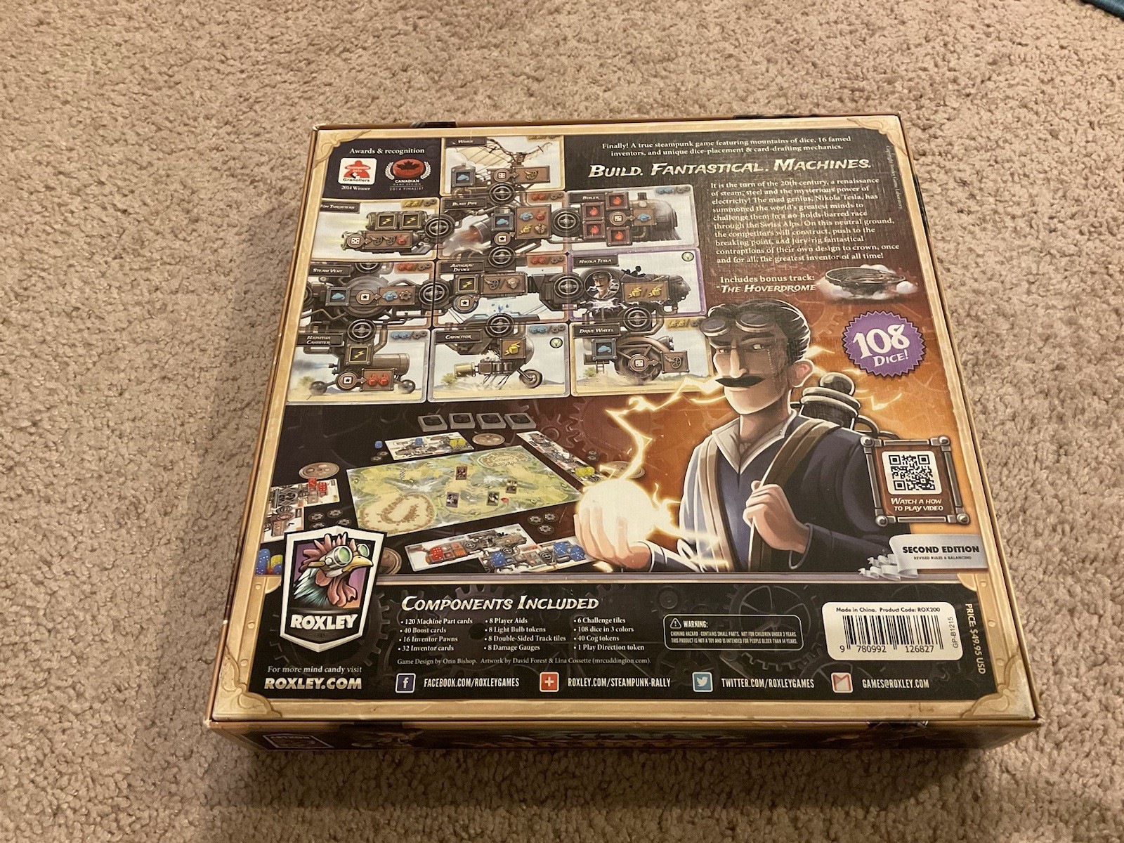 Steampunk Rally Board Game Roxley Used Complete Third Edition