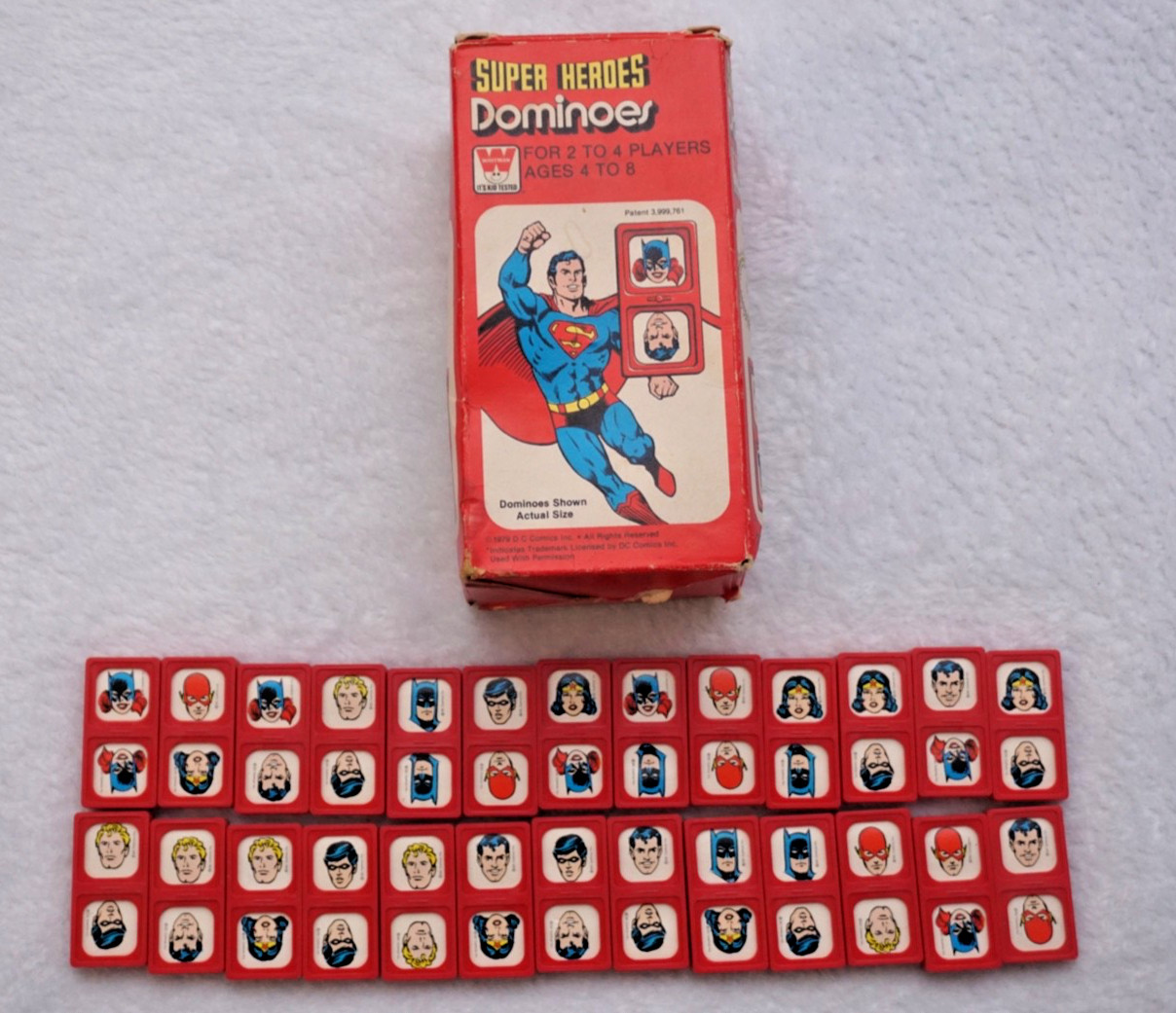 Vintage DC Comics Super Hero Dominoes 1979 Whitman 26 Pieces Included