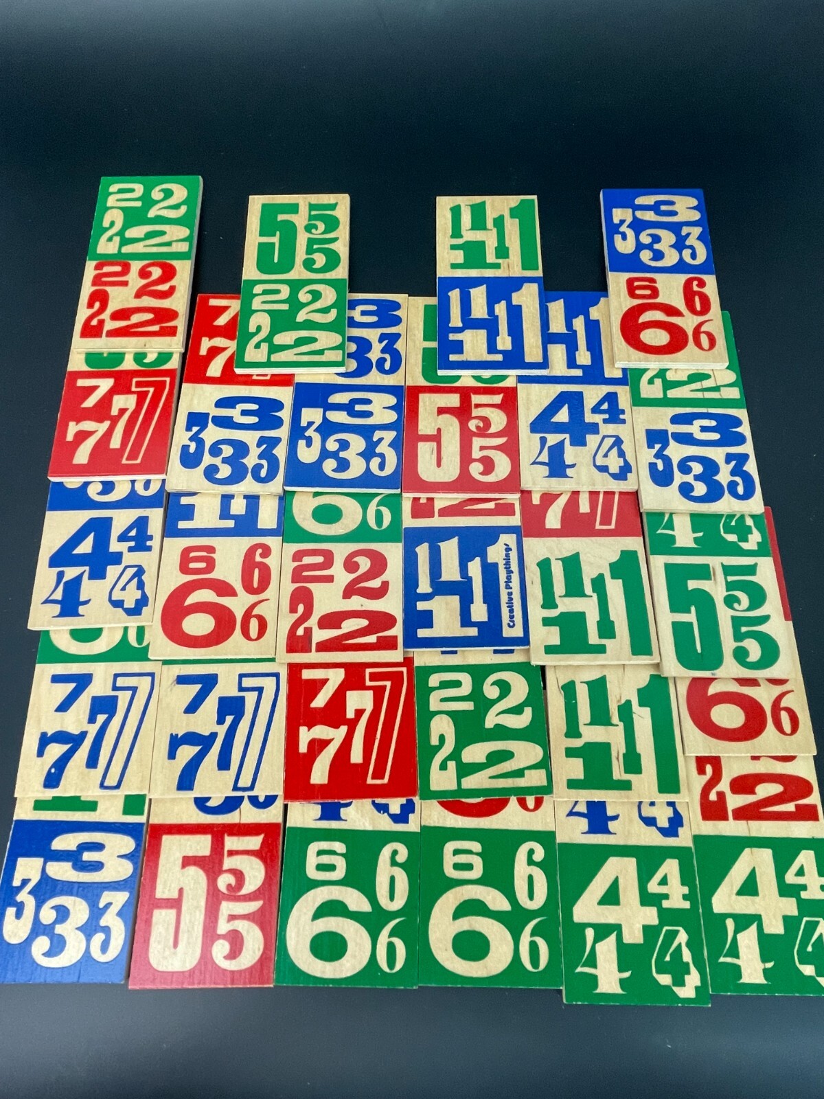 Creative Playthings Number Dominoes First Game One to Four Players USED