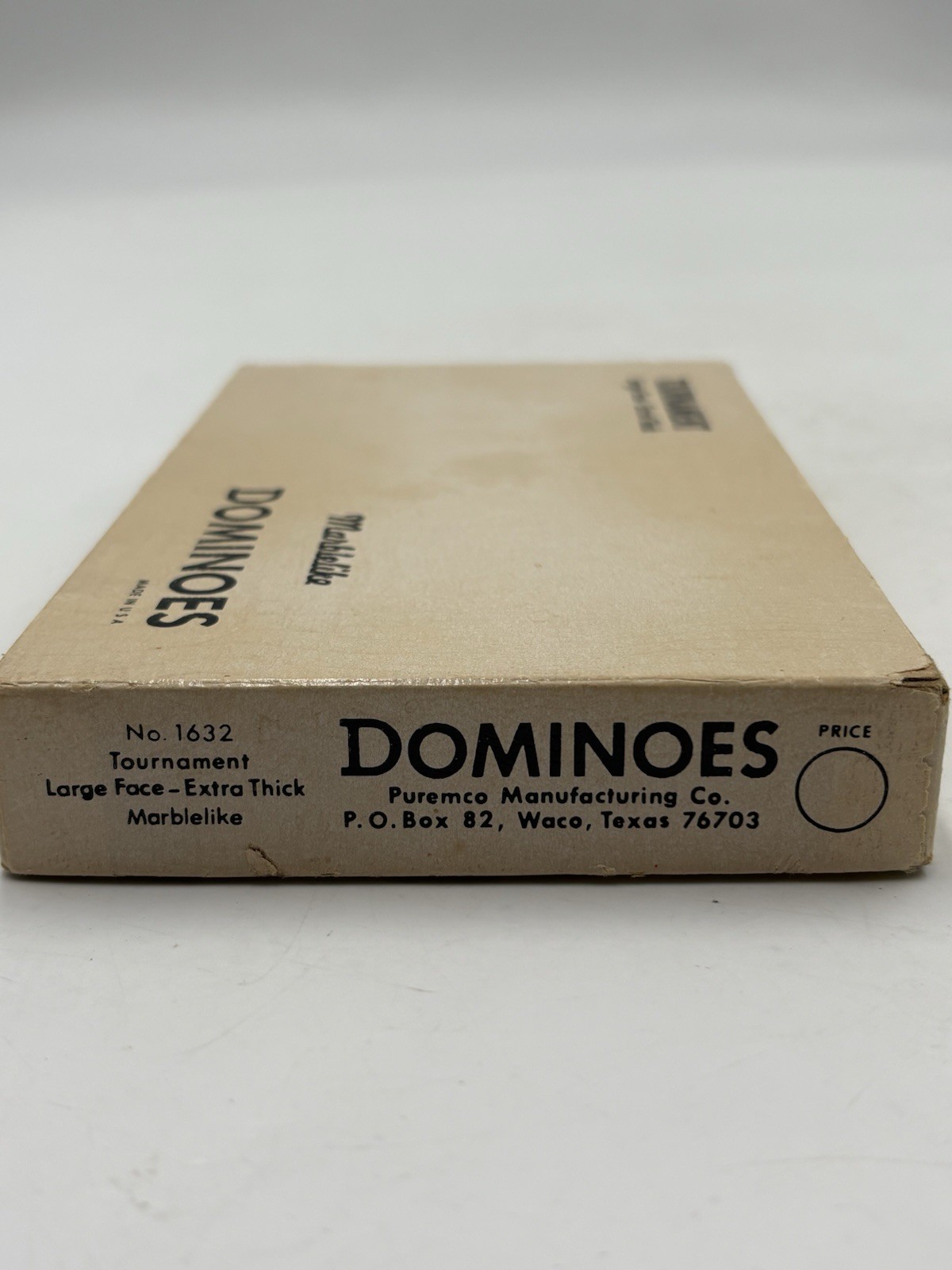 Puremco Tournament Marblelike Dominoes #1632 Large Face Extra Thick Made in USA