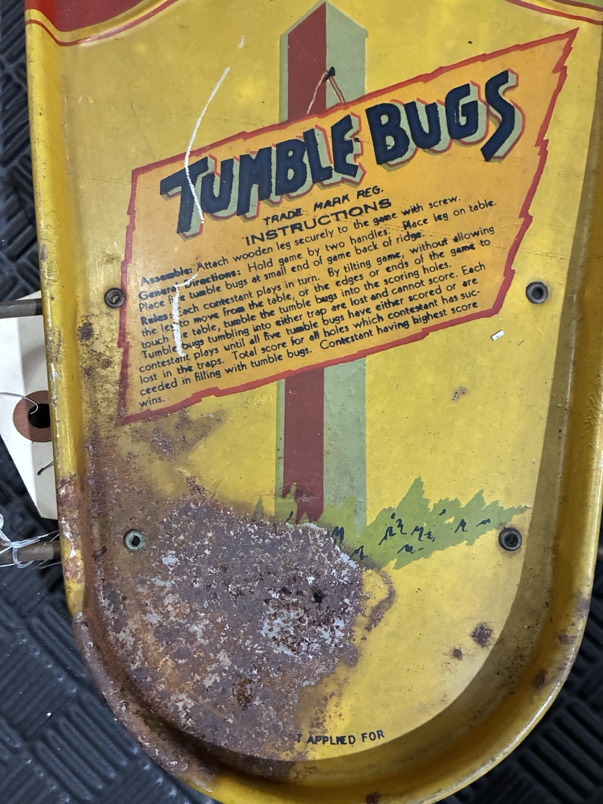vintage “Tumble Bugs” tabletop game from the early 20th century.