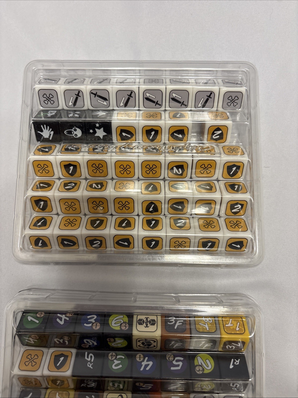 Too Many Bones Dice Sets W/Clear Storage Trays. Unknown What Set They’re From?