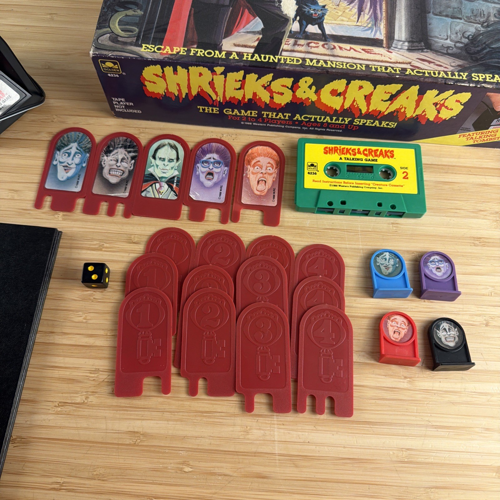 Shrieks Creaks Talking Horror Board Game Vintage 1988 Complete!