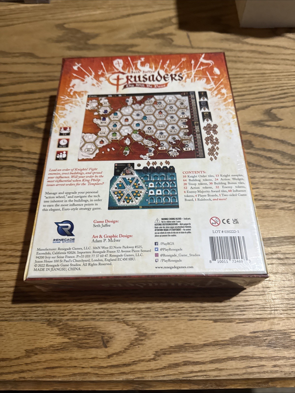 Crusaders: Thy Will Be Done Board Game by Renegade Game Studios (NEW IN BOX)