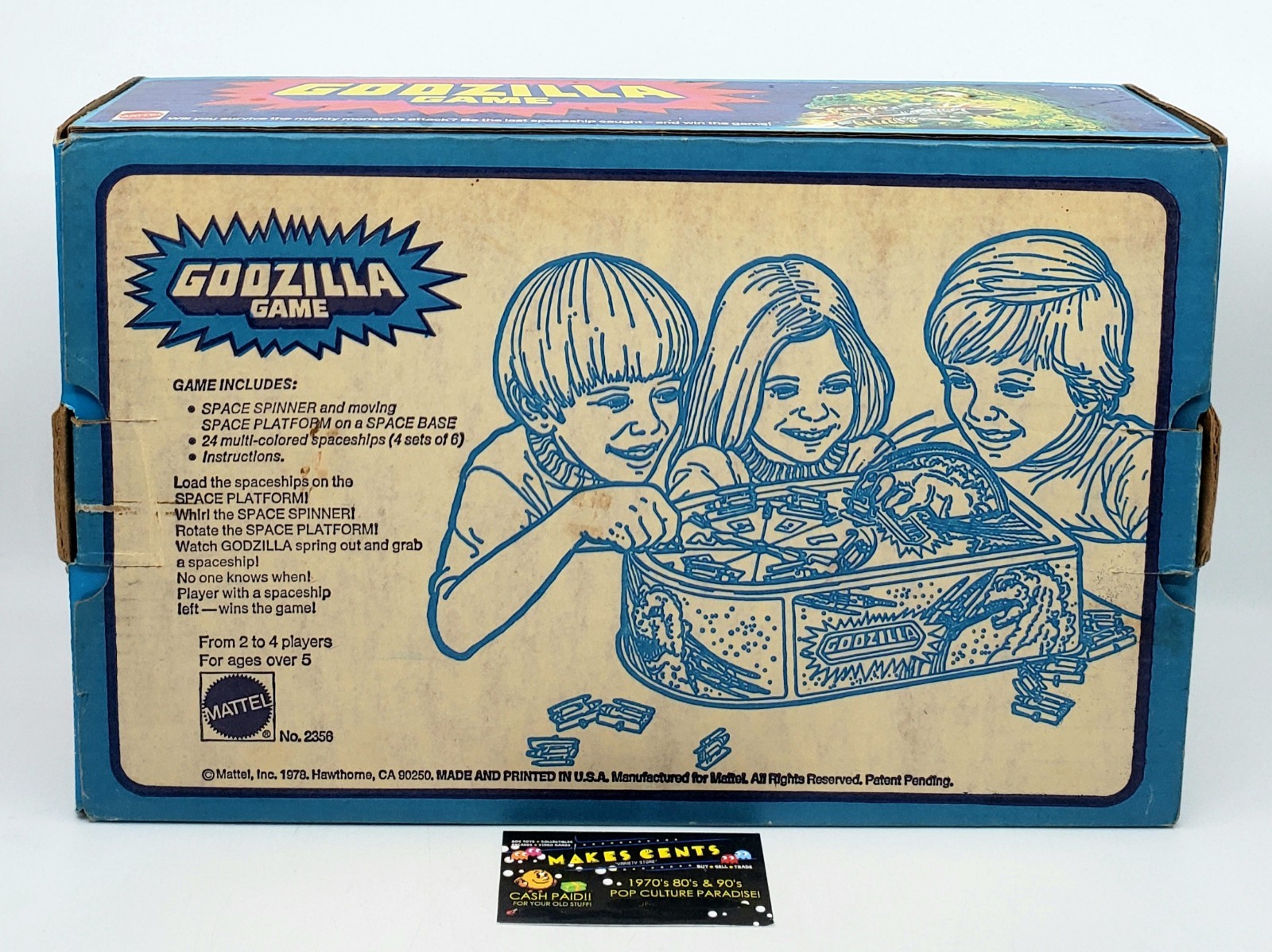 Vintage Rare 1978 Mattell Godzilla Game In Original Box #2356 – READ!