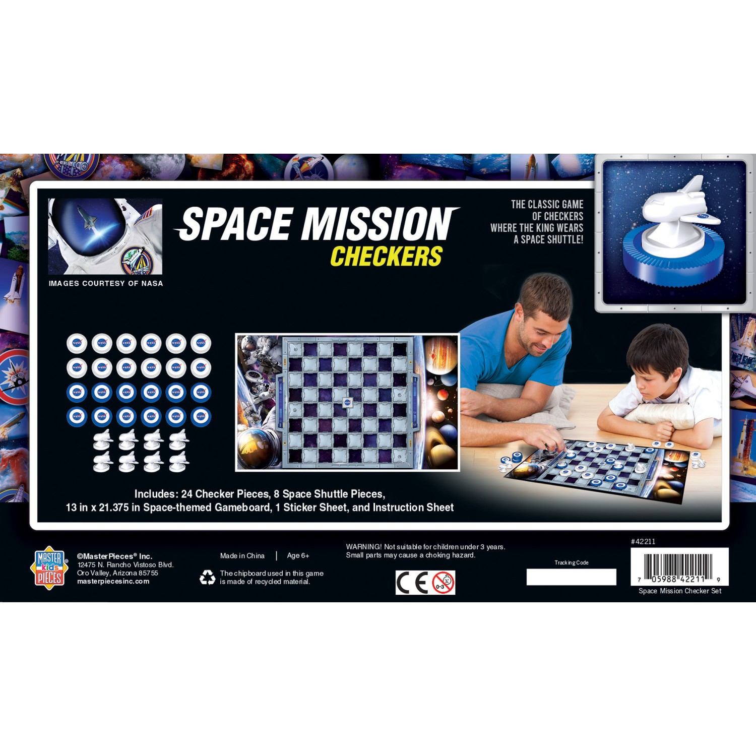 MasterPieces – Space Mission – Checkers Board Game