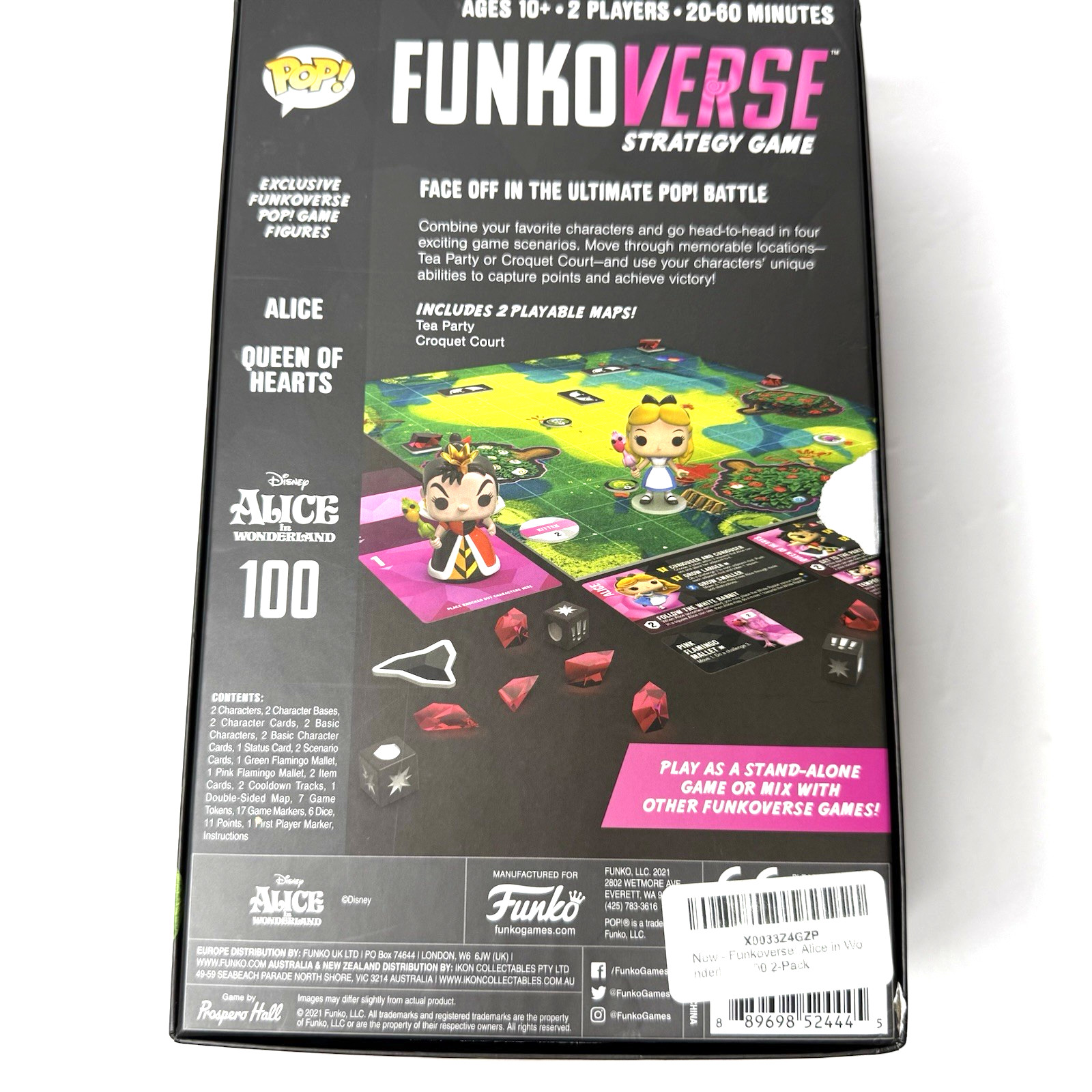 Pop! Funkoverse Strategy Game Disney Alice In Wonderland 100 Ages 10+ 2 Players