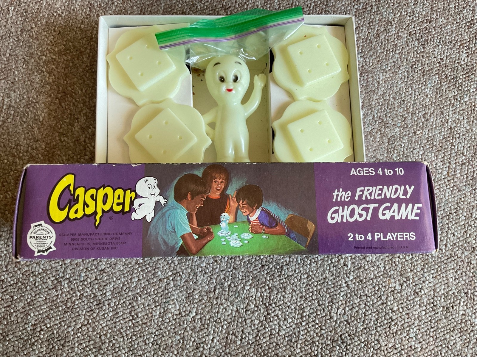 VINTAGE 1974 CASPER THE FRIENDLY GHOST GAME COOTIE COMPANY 100% Rare! Tested