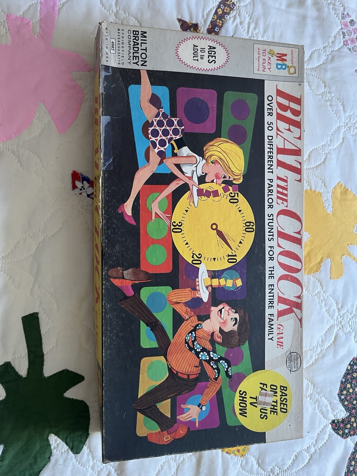 Fun Vtg 1969 ~Milton Bradley BEAT THE CLOCK Board Game vintage