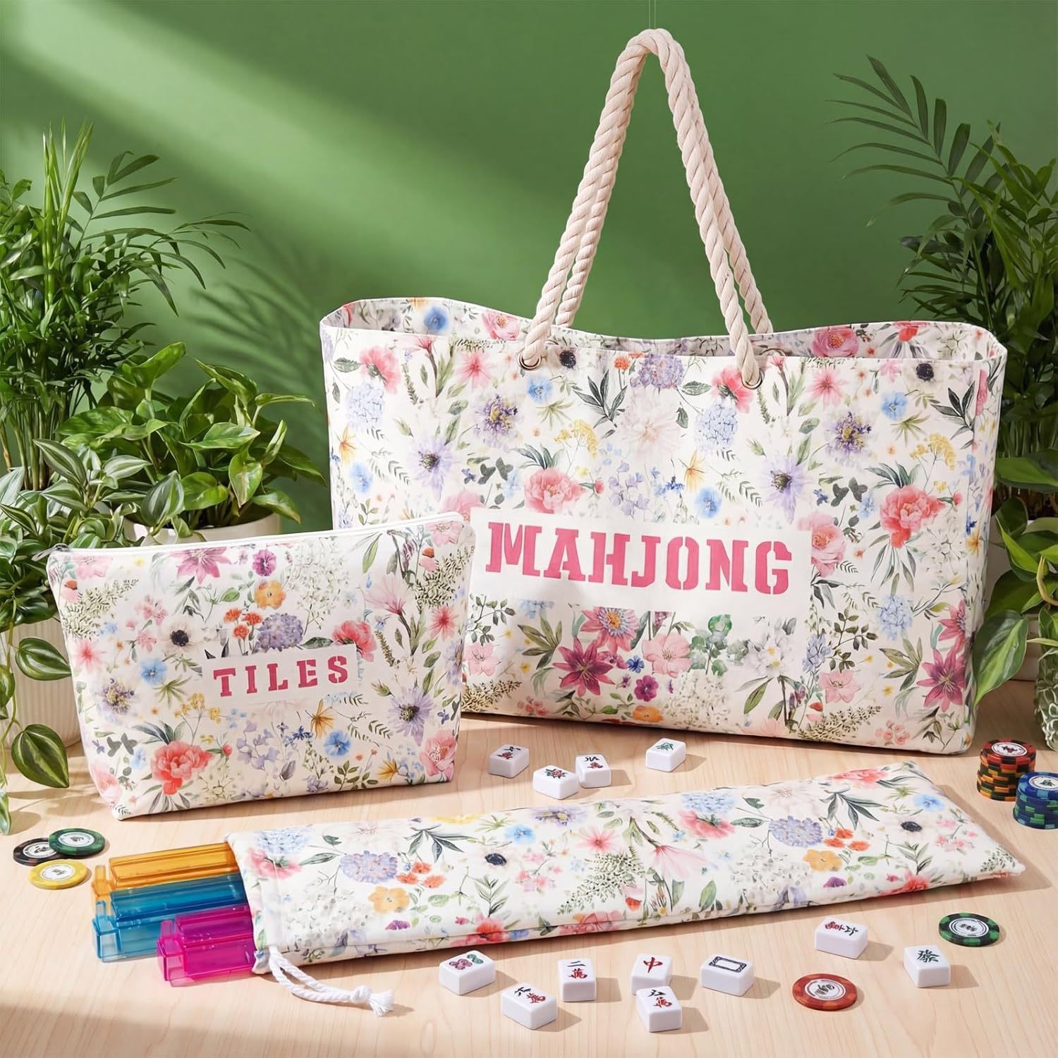 NEW!American Mahjong,160 deep blue Layered+Fashion Mahjong bag set Fast ship