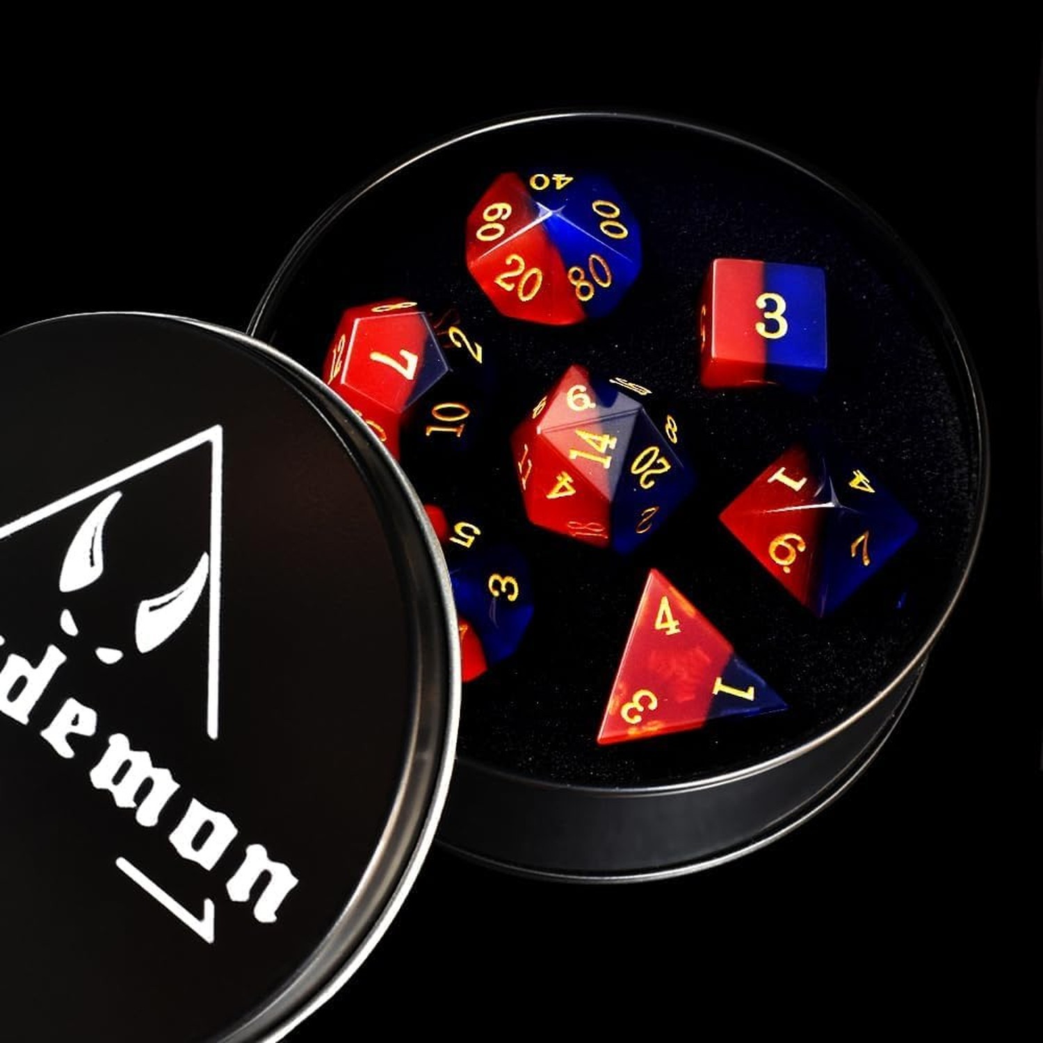 Gemstone DND Dice Set Natural Blue&Red Opal Dice Set 7Pieces D&D Dice Used in…