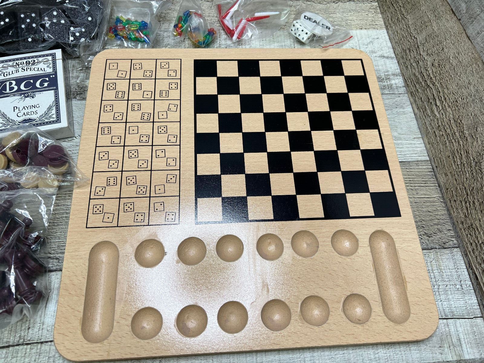 Multi Game Set – by Cardinal Poker/Dominoes/chess/checkers/mancala