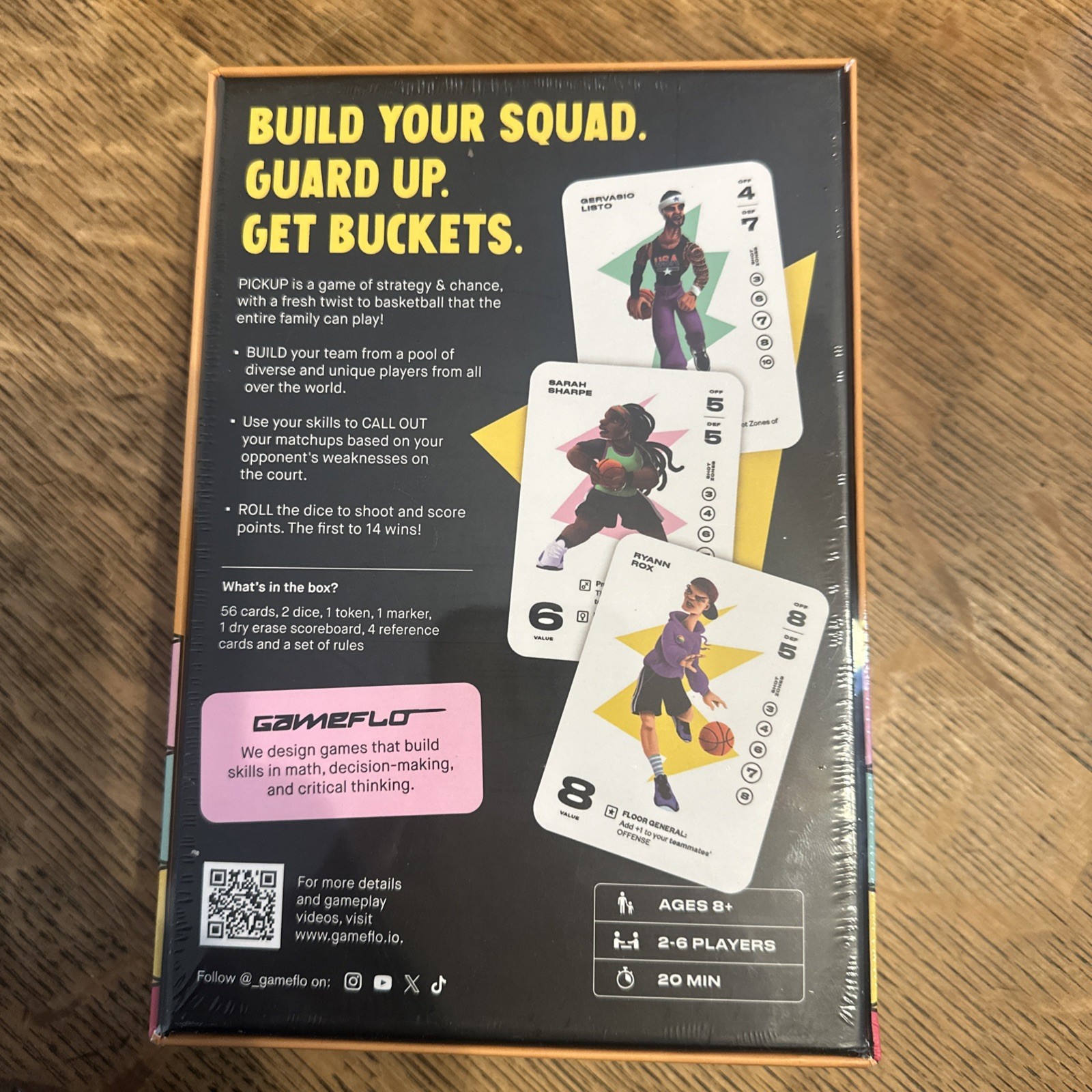 Gameflo Pickup Basketball Card Game Of Strategy Ages 8+ 2 – 6 Players NIP Sealed