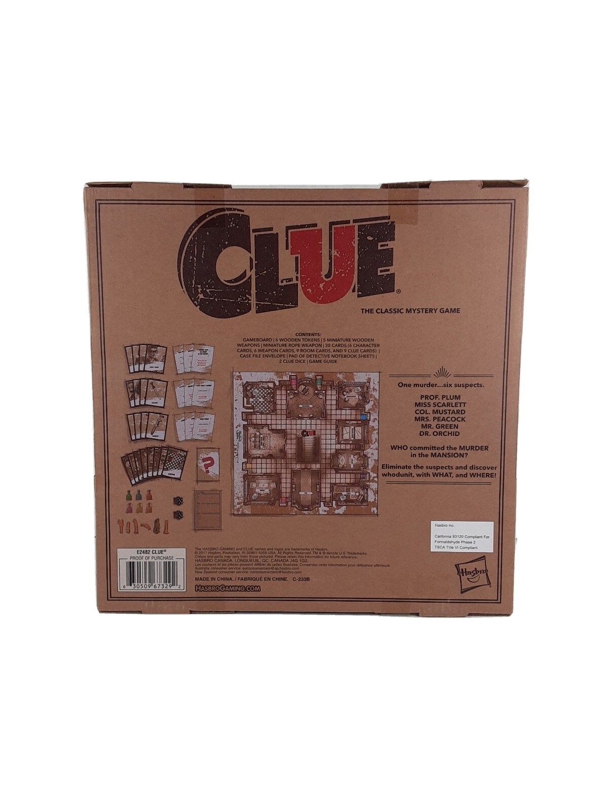 Hasbro CLUE Rustic Edition Collectible Wood Box Crime Board Game Parker Brothers