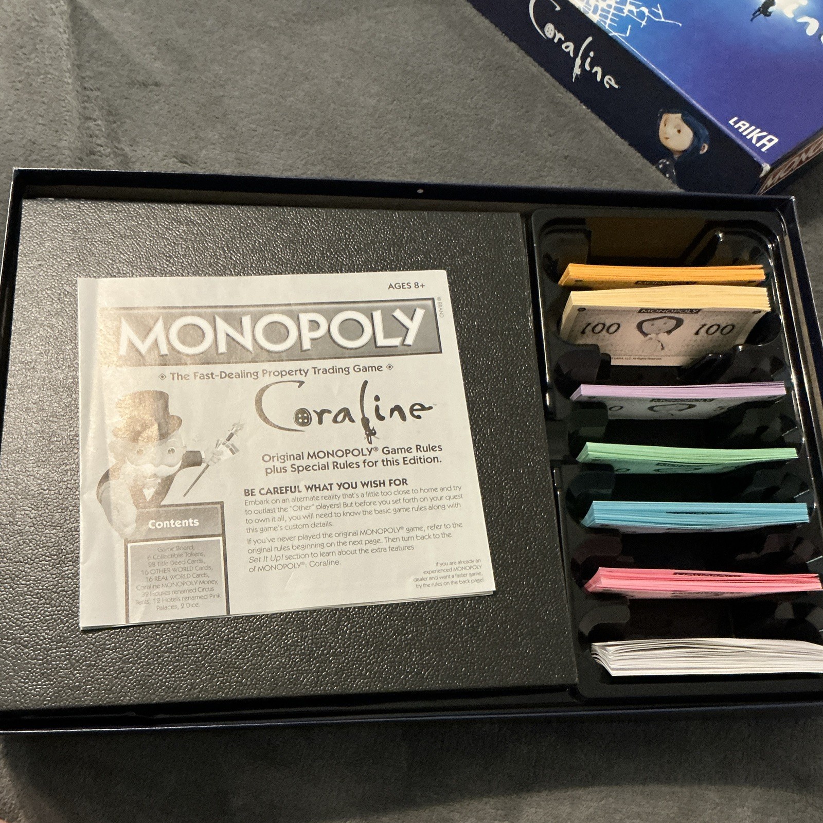 Monopoly Coraline missing 1 playable token